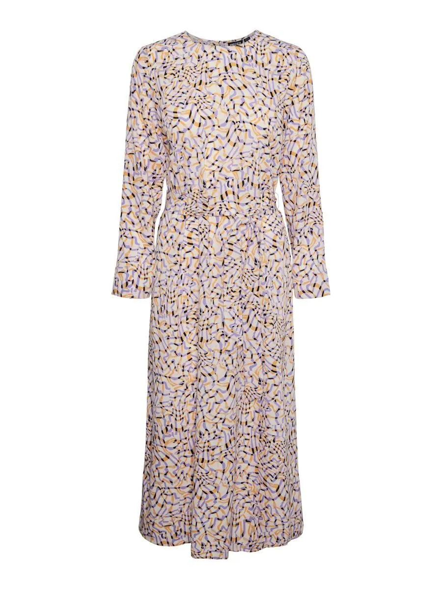 PIECES Pcbernice LS Ankle Dress BC Abito Donna Taglia XS