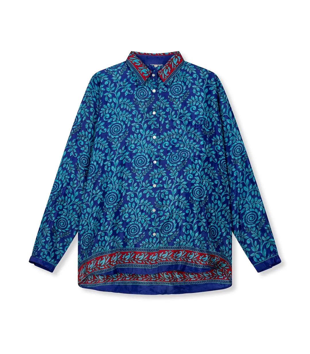 el.residu Evan #31 camicia L/XL blu viscosa