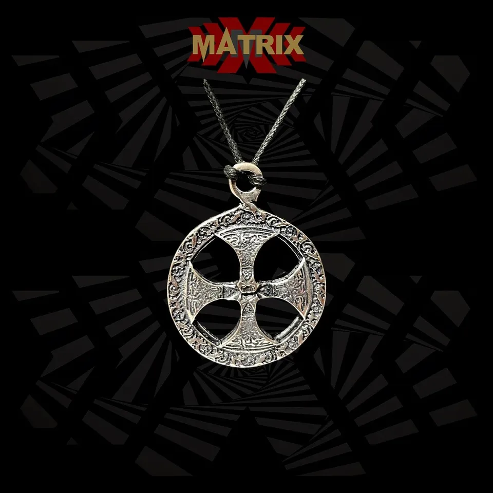 Matrix Music Store Medieval Celtic Cross ciondolo zamak cordino