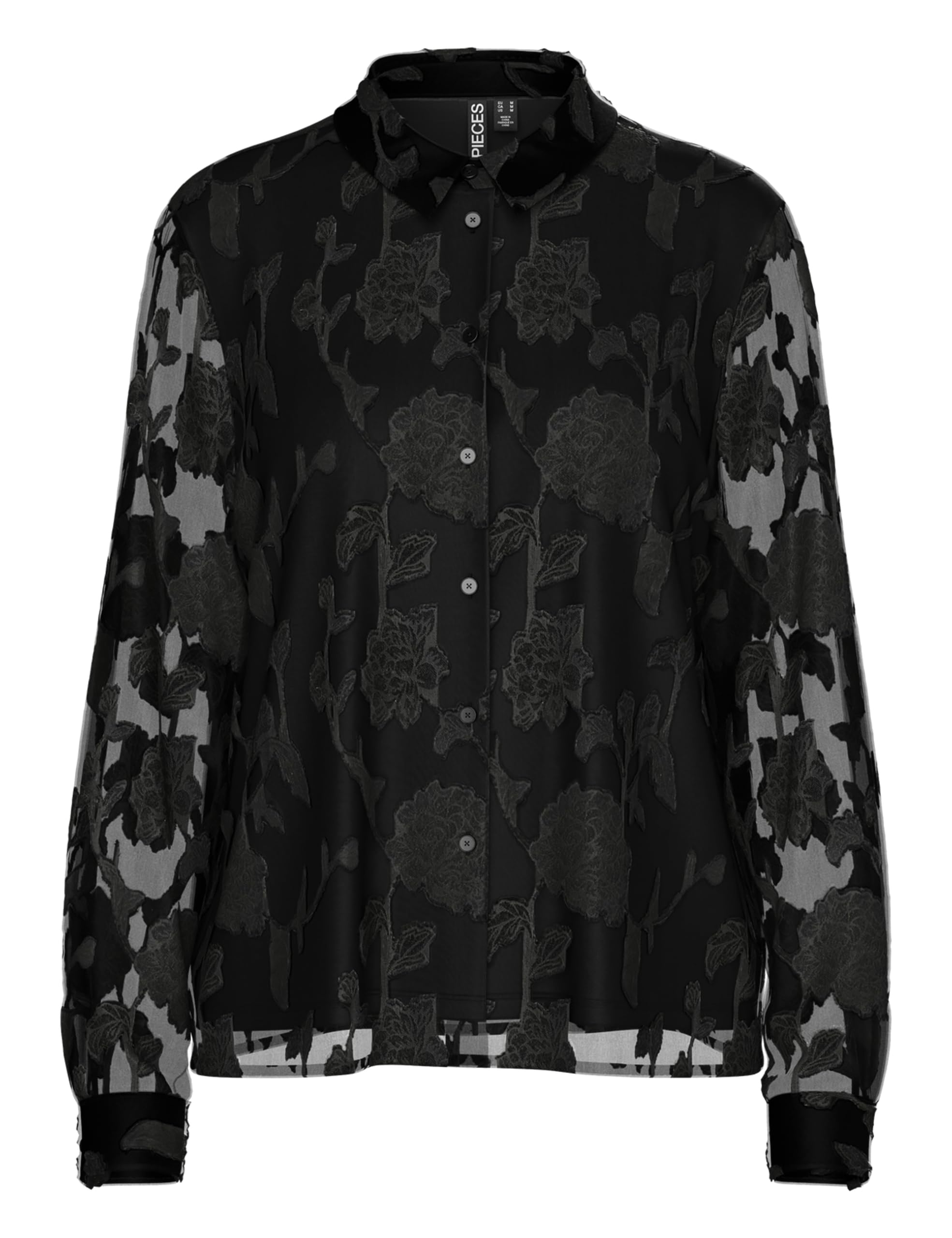 Pieces Pcrumo LS camicia donna maniche lunghe taglia S