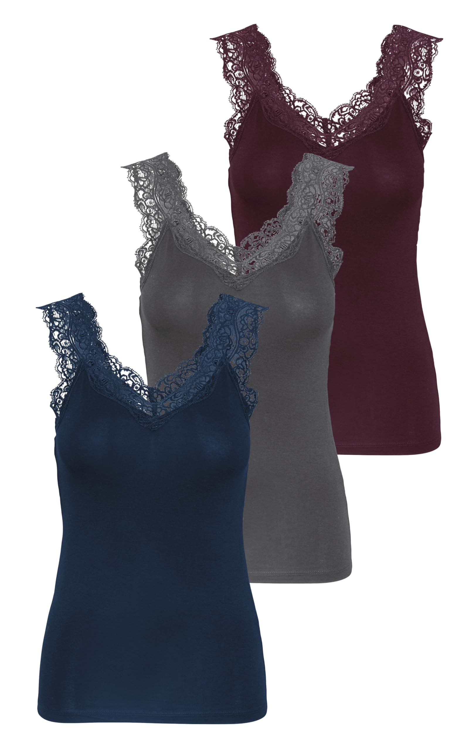 PIECES Pcbarbera top pizzo Te taglia S traspirante