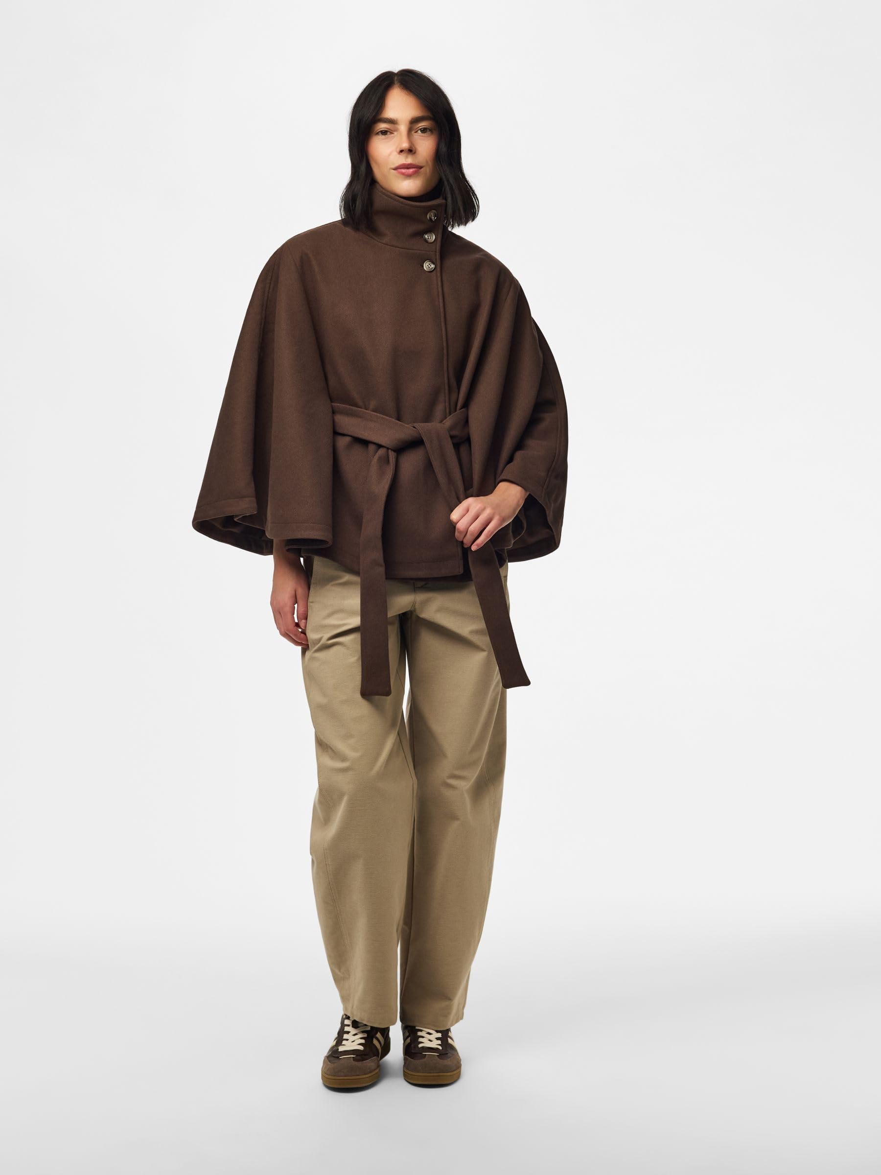 Pieces Pcaiken Cape giacca con cintura donna
