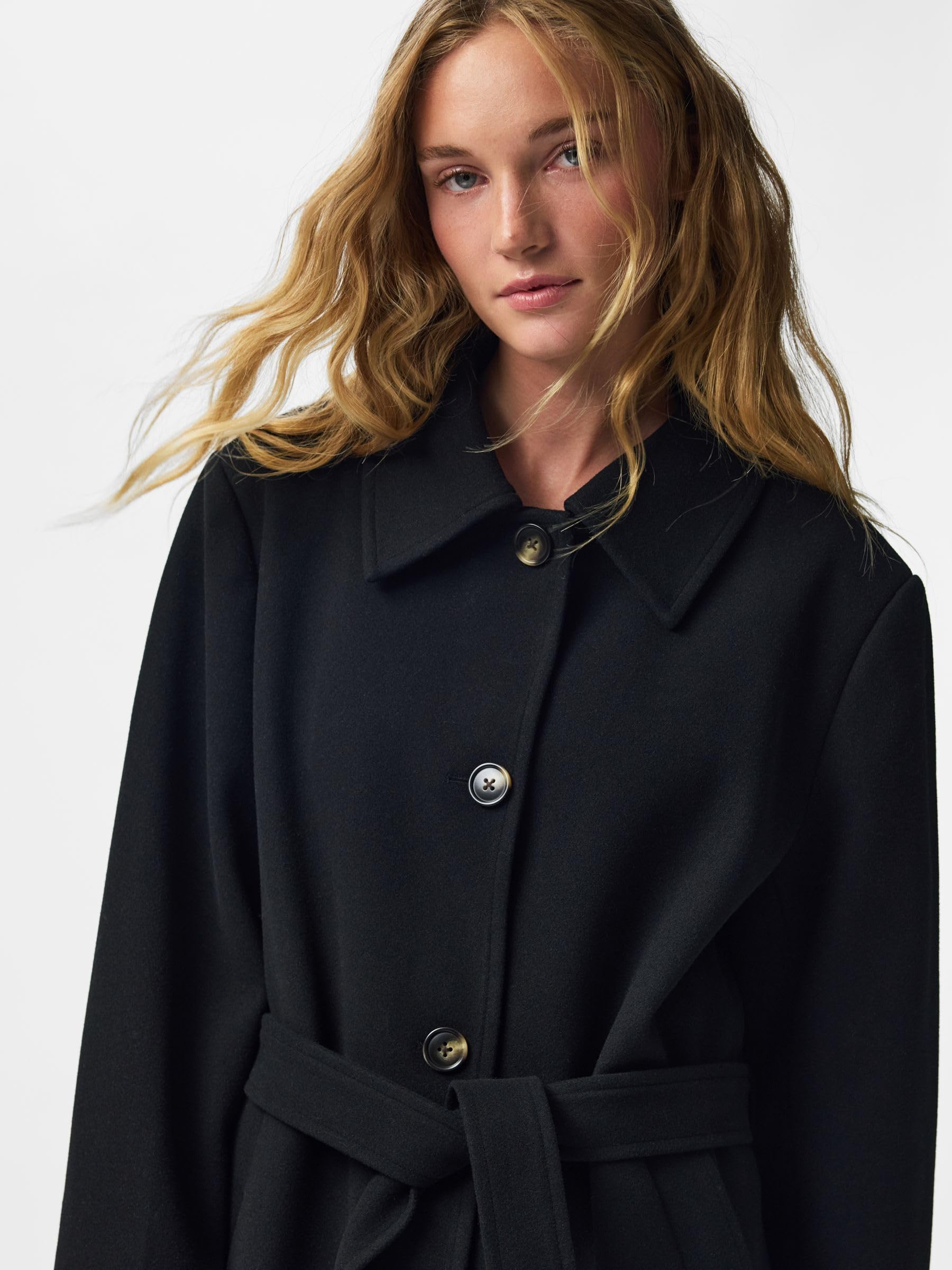Pieces Pcaya Long cappotto lungo donna tessuto leggero