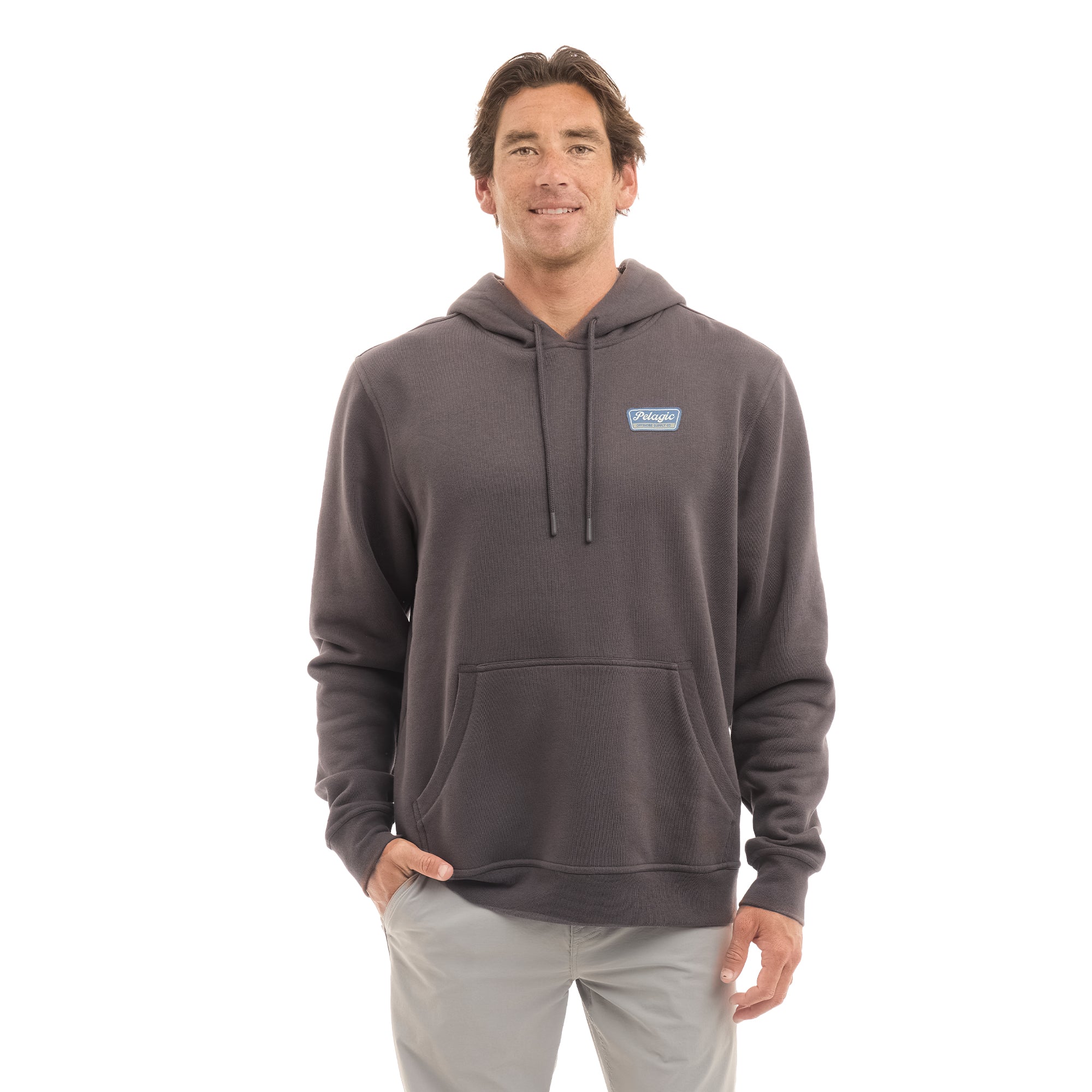 Pelagic Osborn Dockline felpa cappuccio cotone Grafite