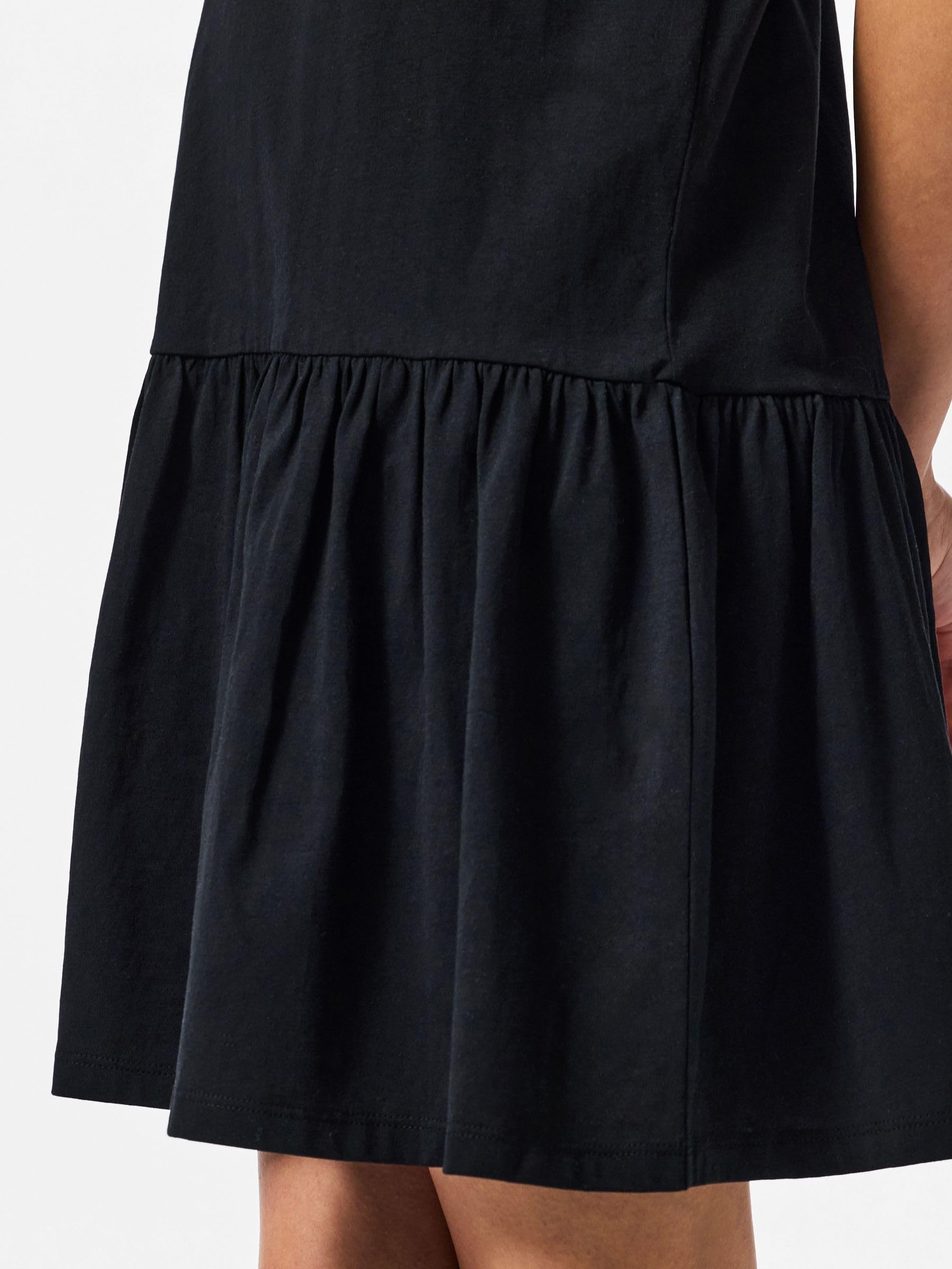 Pieces Pcdisso Abito Donna Nero Jersey Collo Tondo