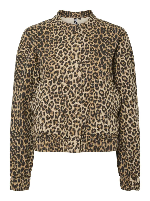 Pieces Pcsalume Bomber Leopard giacca donna S leopardata