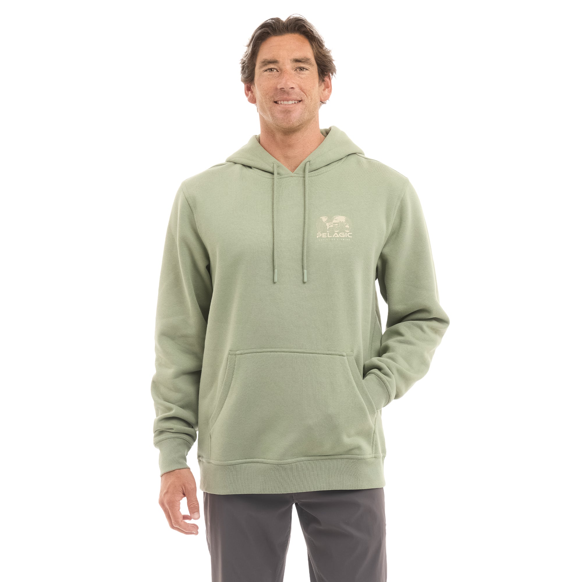 Pelagic Osborn Spliced felpa cappuccio cotone Mangrove
