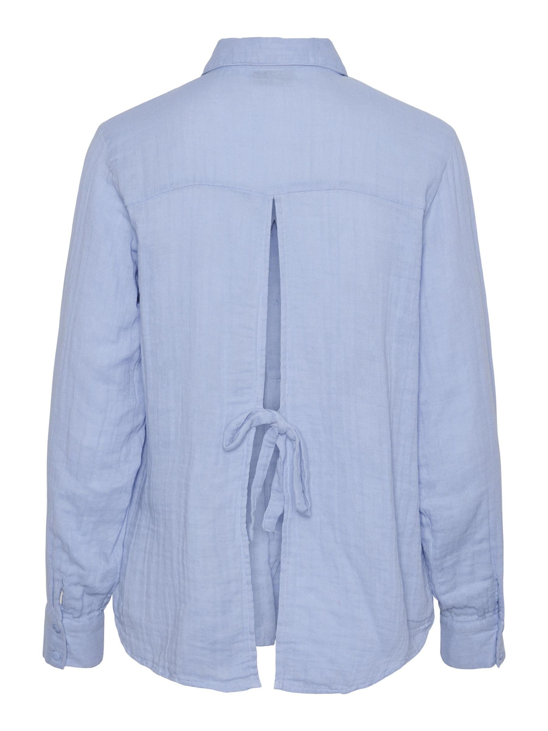 Pieces Pckappel Tie camicia ortensia manica lunga