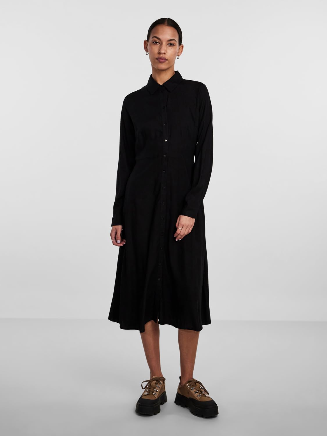 Pieces Pcnova LS Midi Dress Noos BC vestito midi