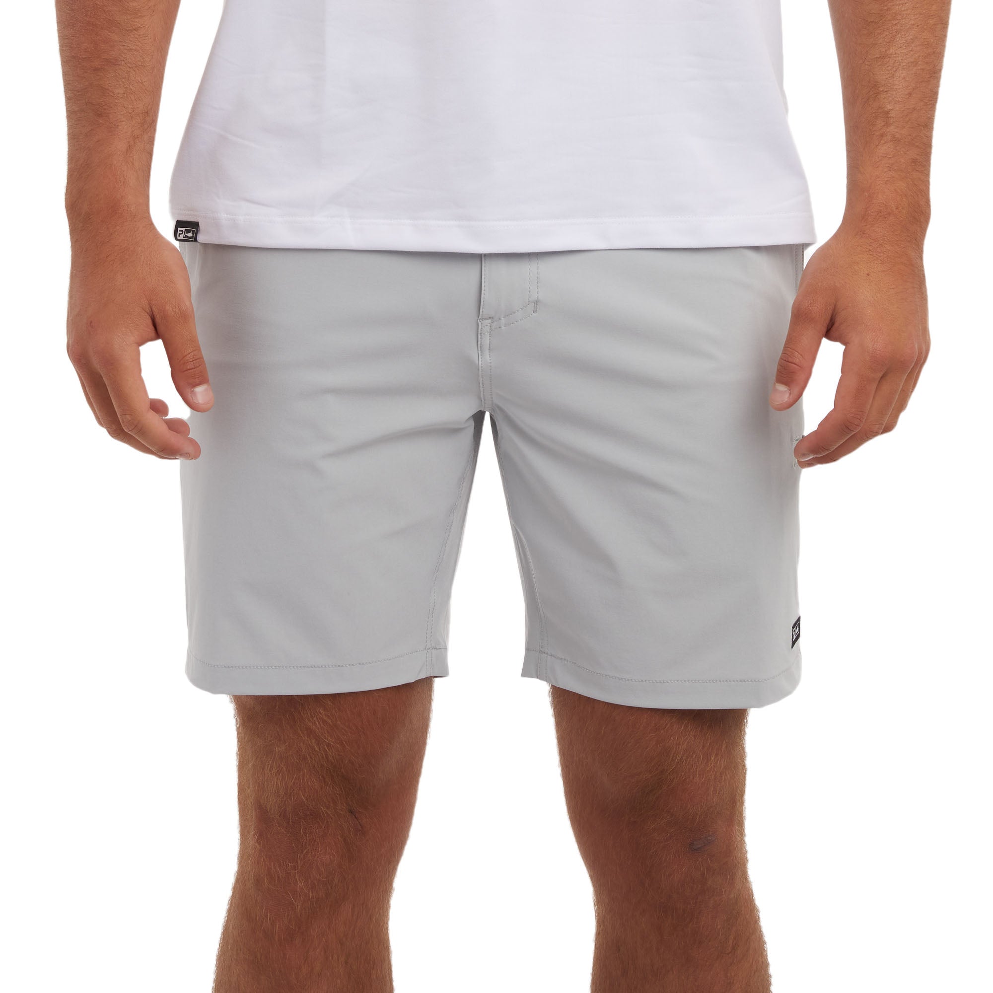 Pelagic Mako pantaloncini uomo grigio chiaro elasticizzati