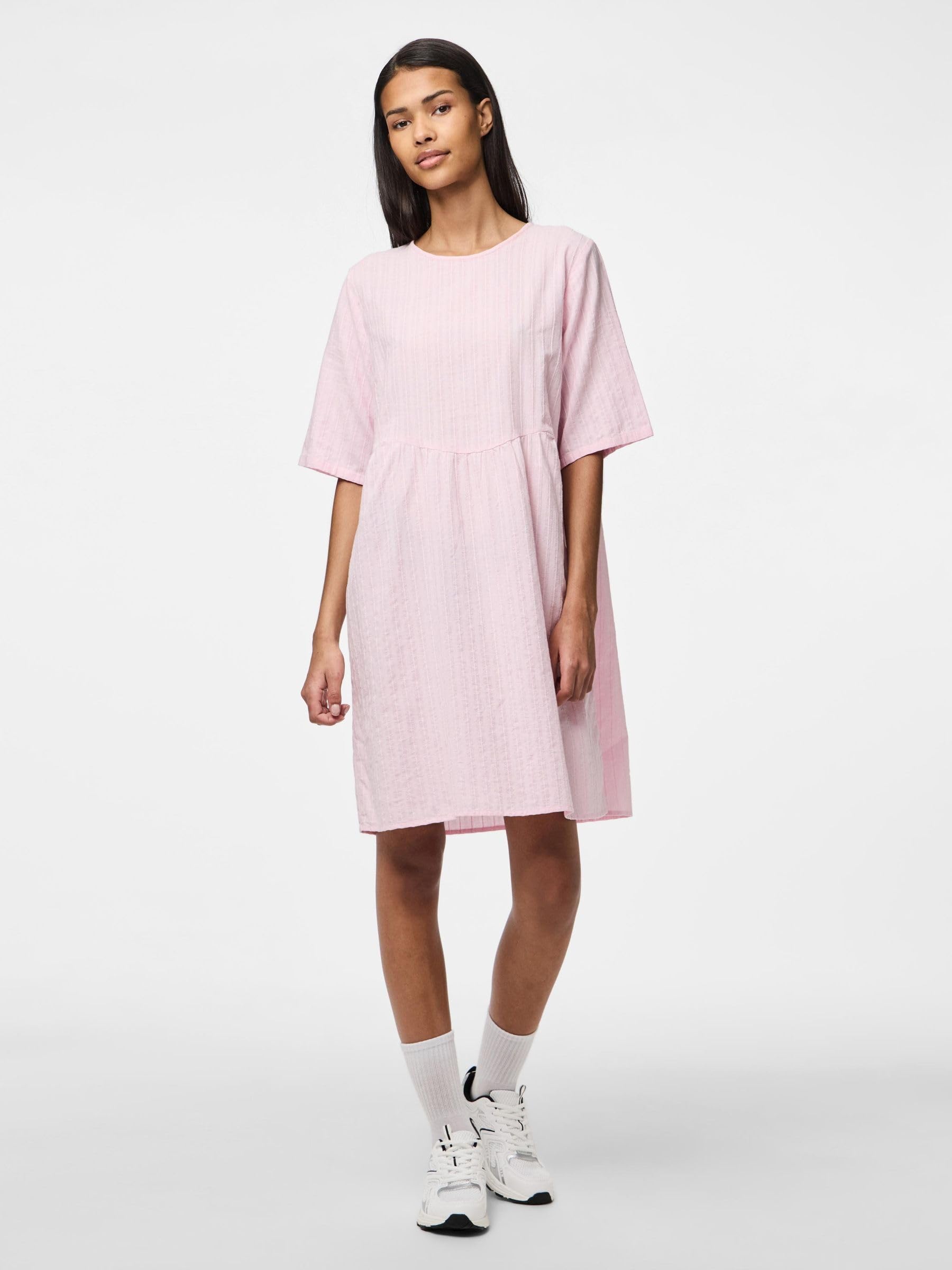 Pieces Pcmuna SS O-Neck vestito corto XS scollo tondo