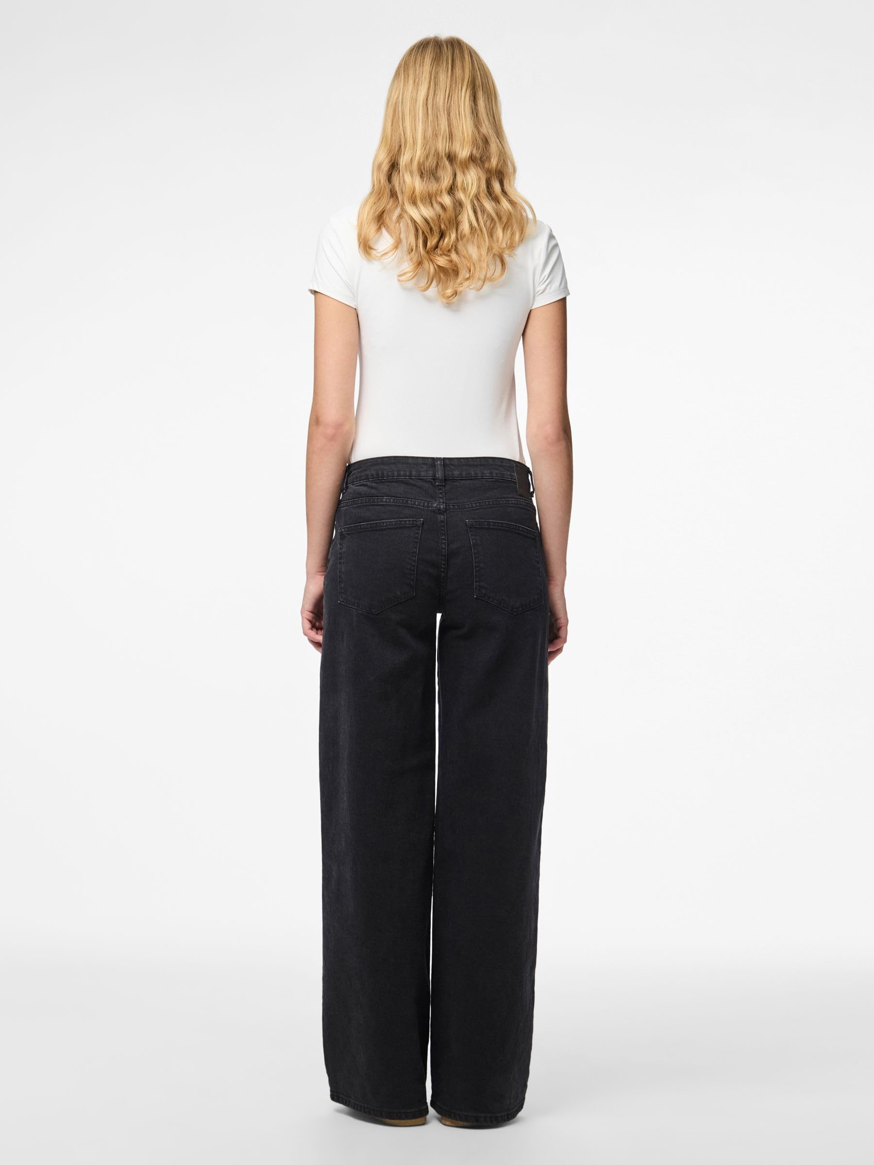 Pieces Pcselma LW Wide Fit jeans donna larghi 28W/30L