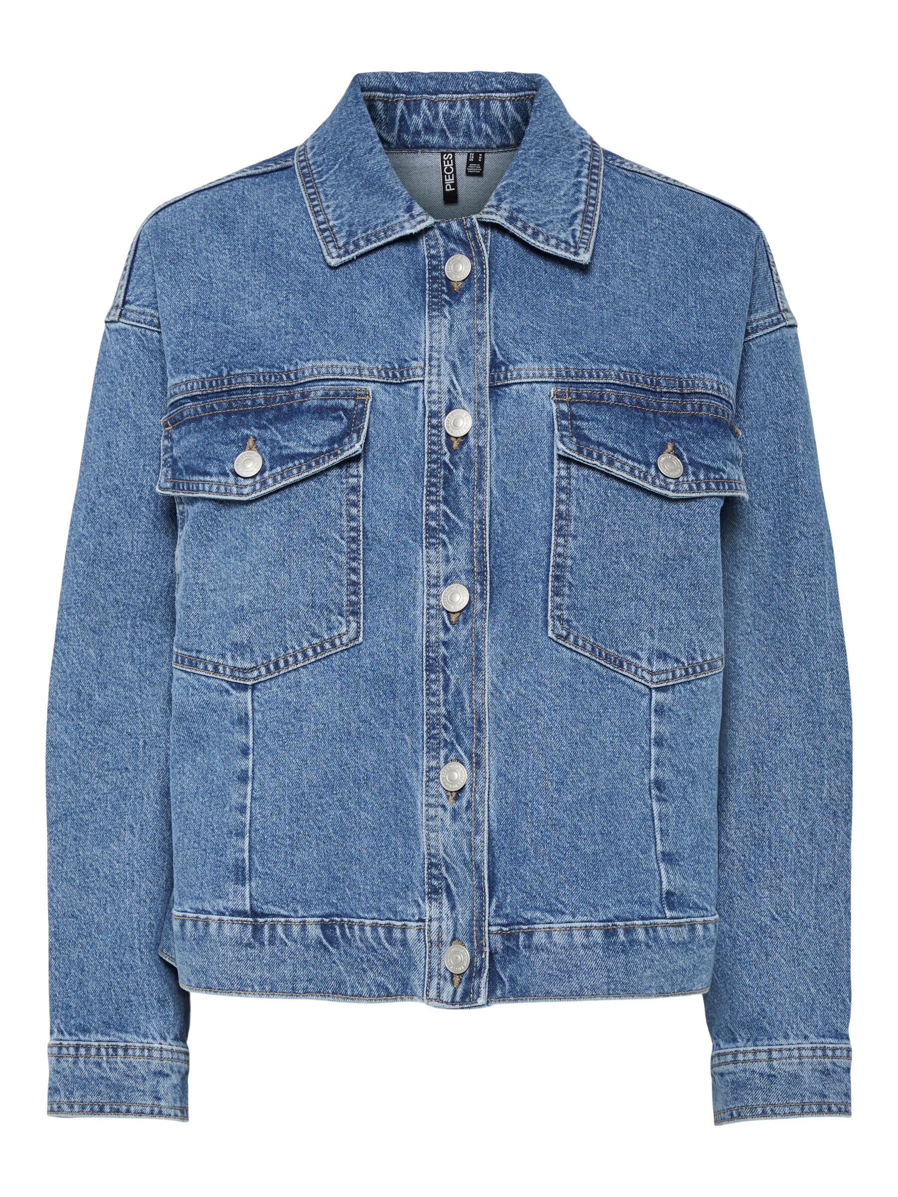 Pieces Pcelma Denim Noos Bc giacca jeans blu M vestibilità comoda