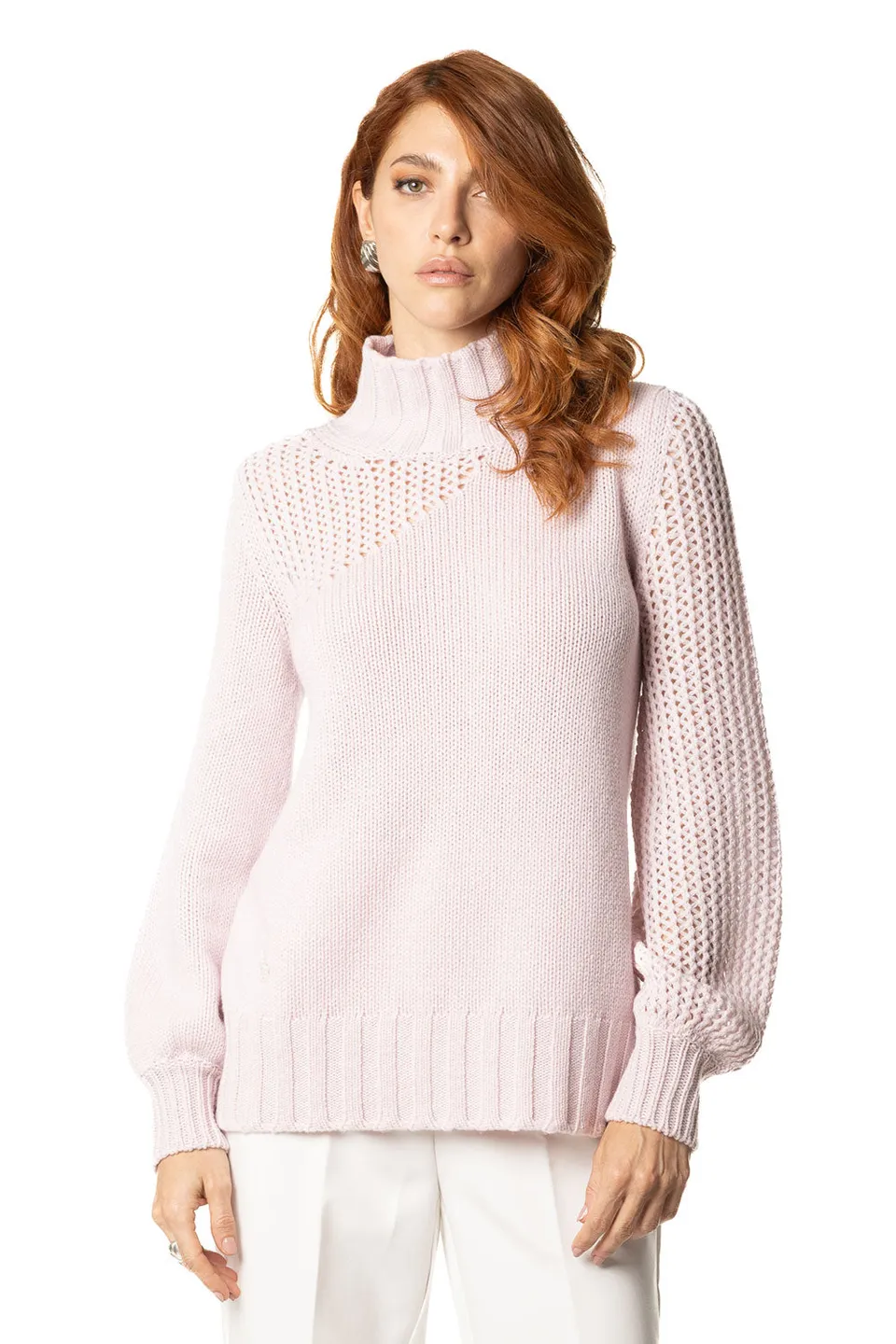 Vittoria Paci Dolcevita Cashmere Rosa Donna