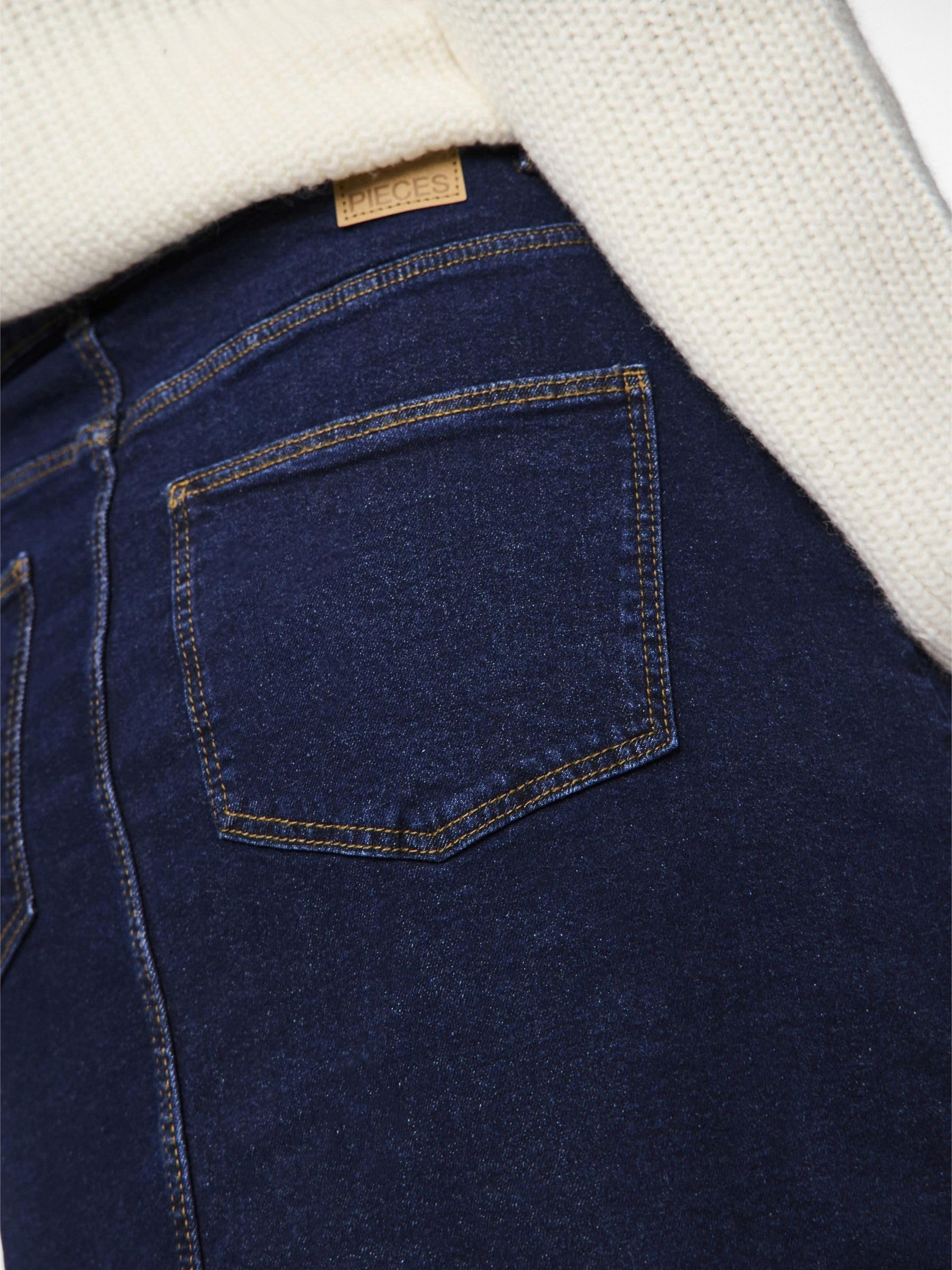 Pieces Pcjessie gonna denim lunga M blu scuro