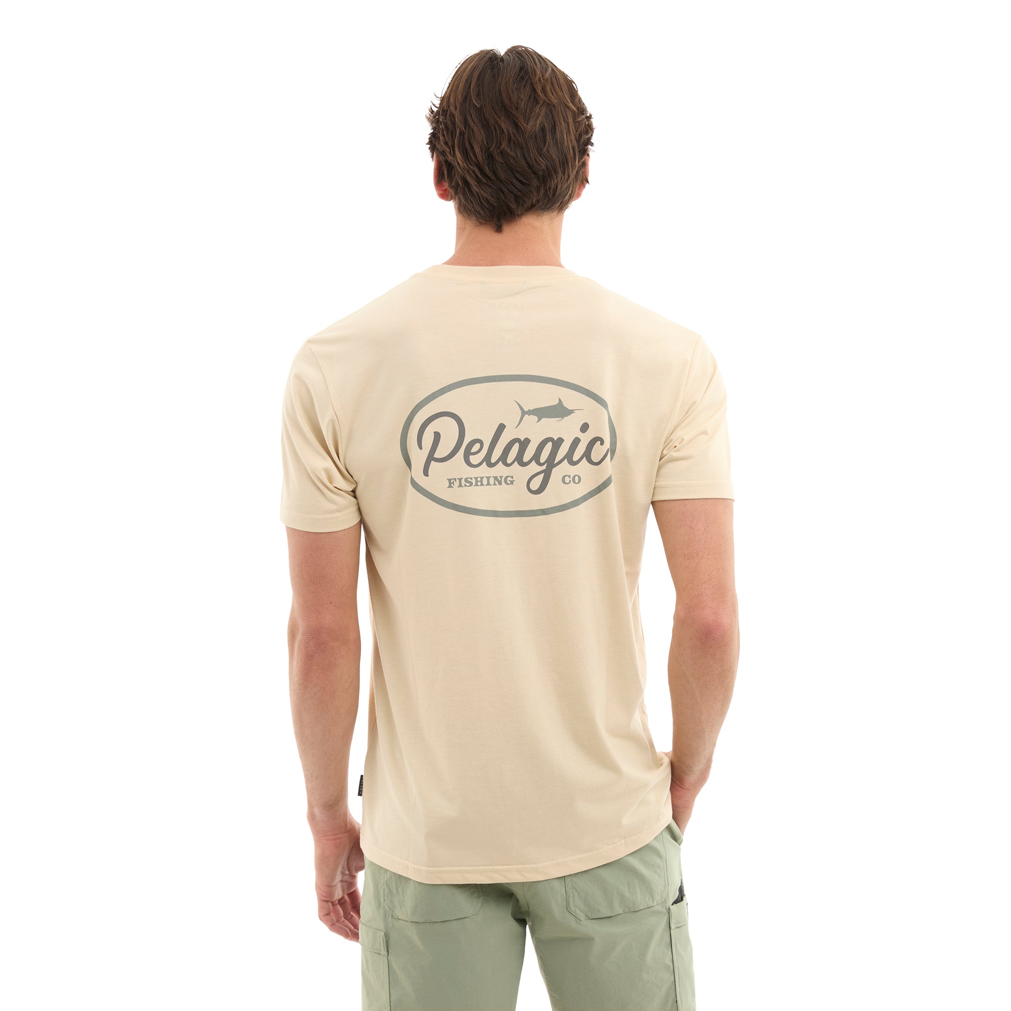 Pelagic Circled t-shirt uomo Heather Sand elasticizzata