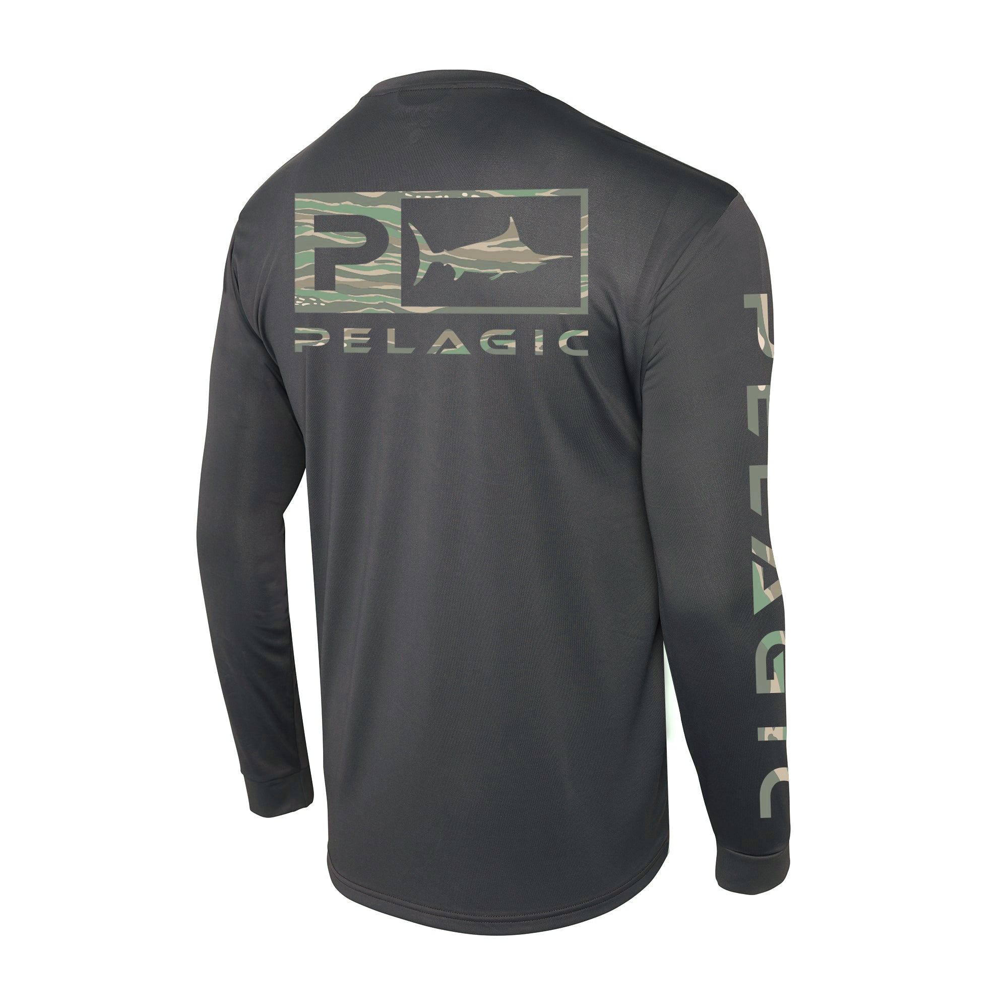 Pelagic Aquatek Wahoo Icon maglia pesca grafite UPF 50+