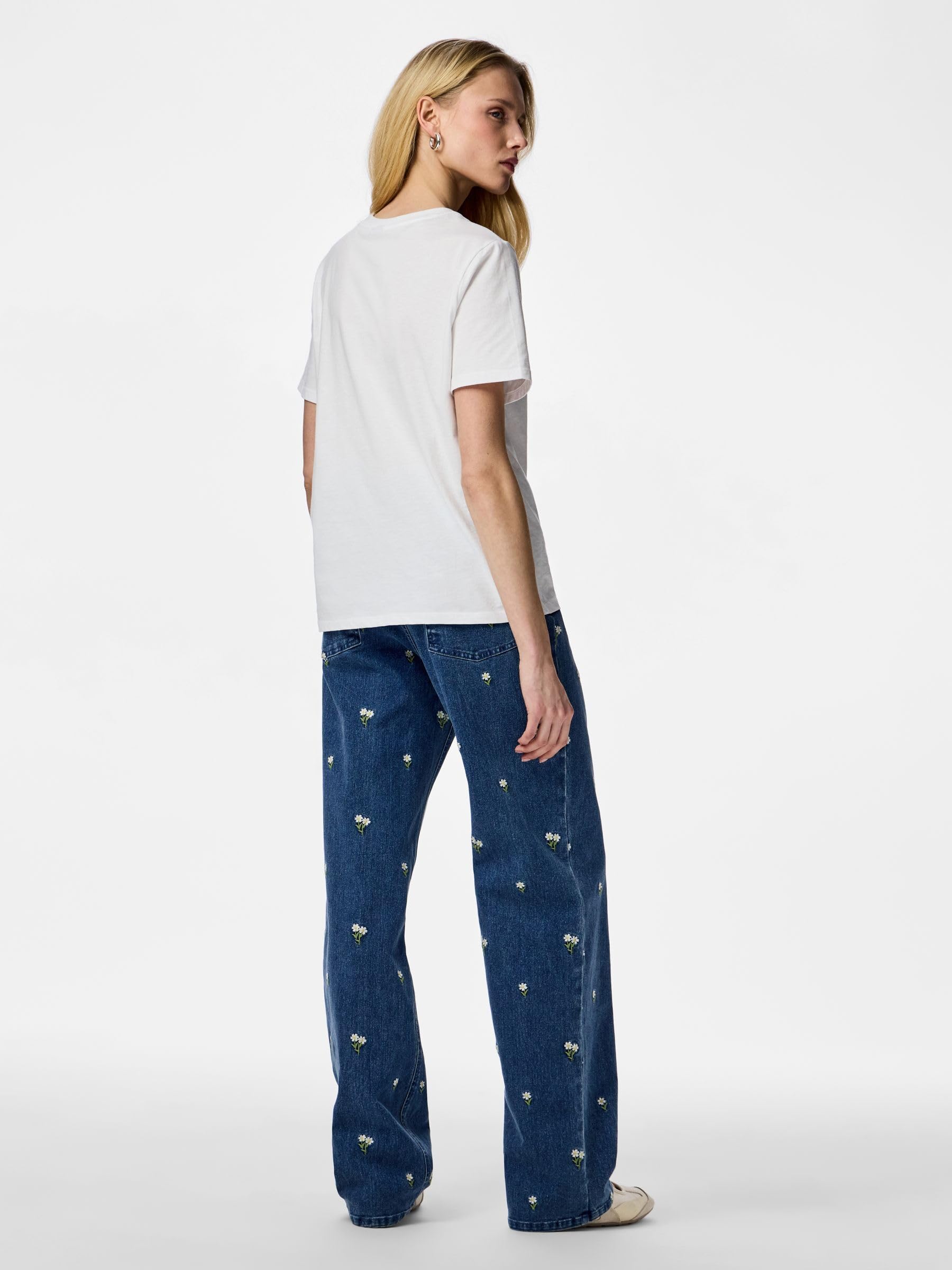 Pieces Pcflora HW Straight jeans donna 26W/30L dritti