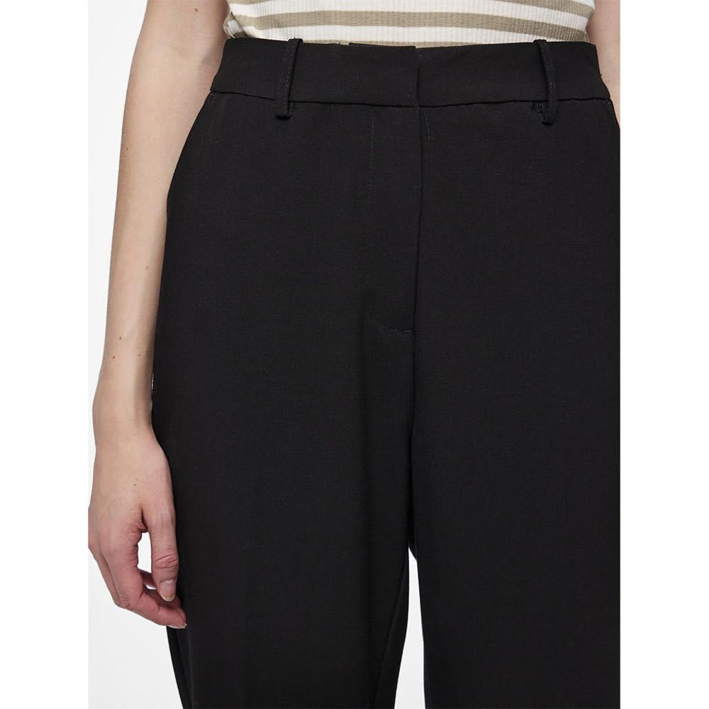 Pieces Pcluisa HW pantaloni caviglia eleganti neri