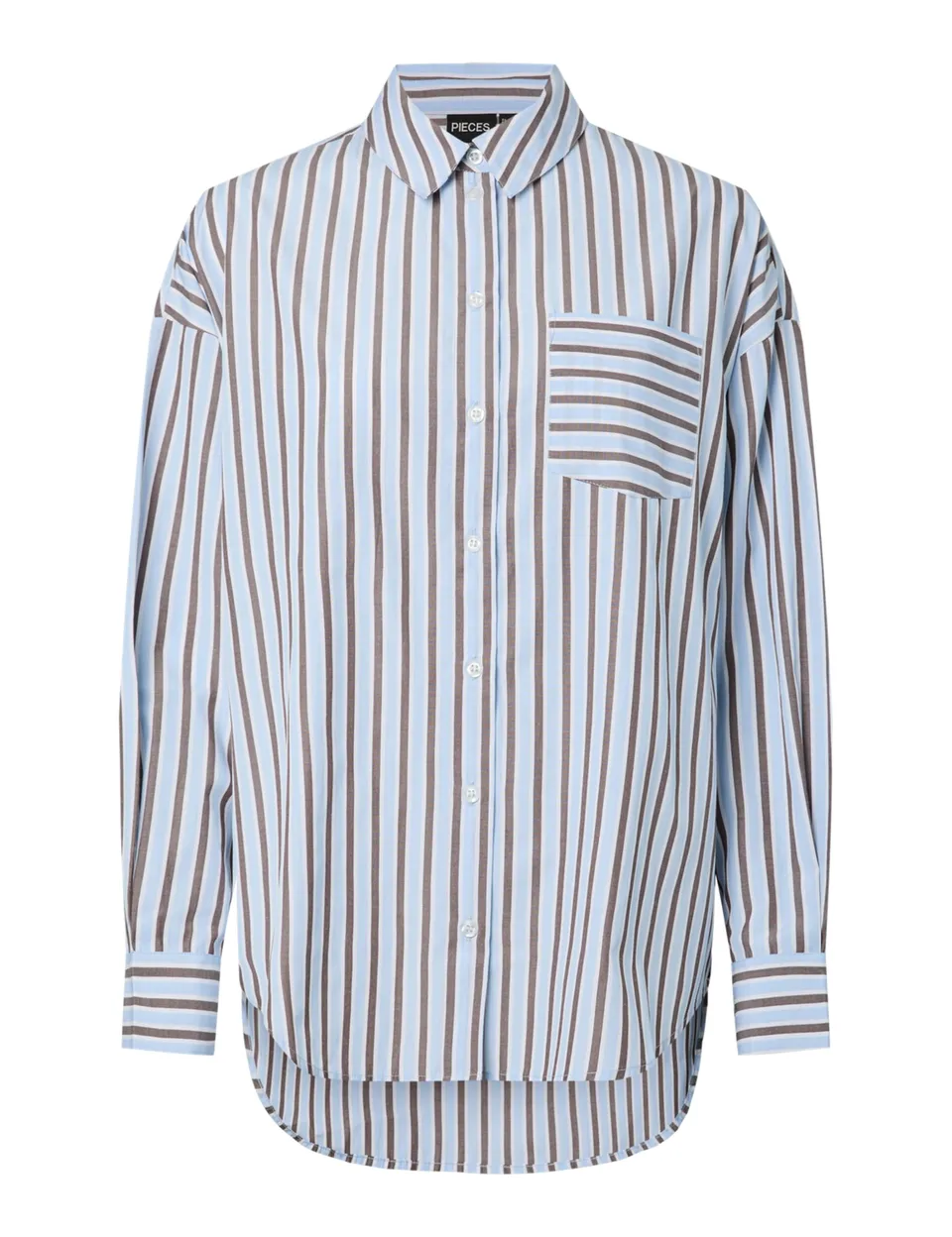 Pieces Pcpalmer LS camicia donna L cotone