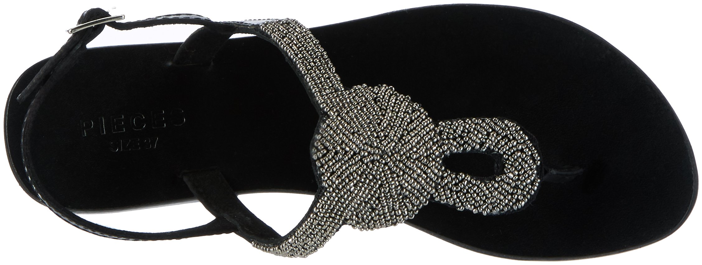 Pieces Pscarmen New Blk sandali zeppa donna neri