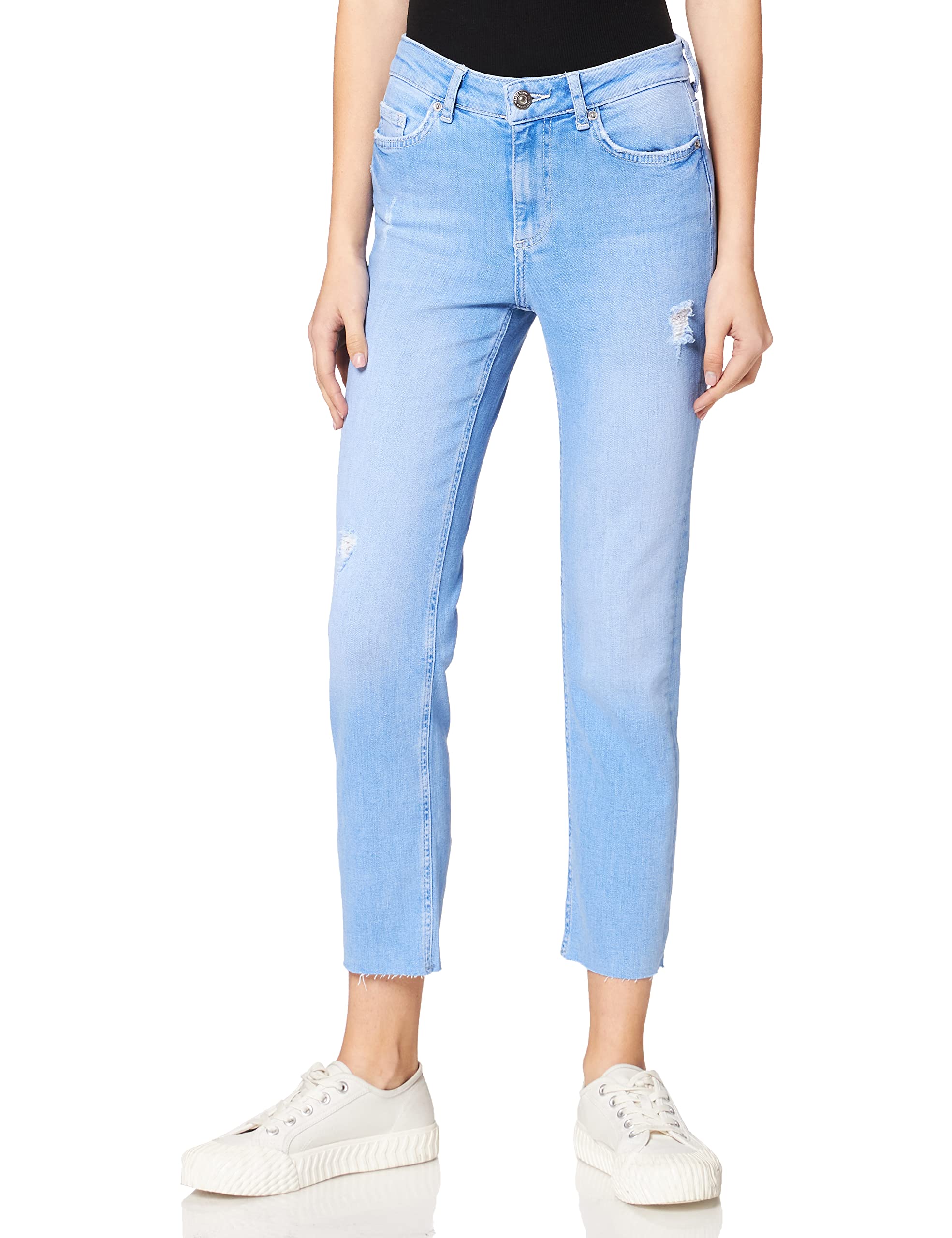 Pieces Pcdelly MW Straight Electric Blue BC jeans M