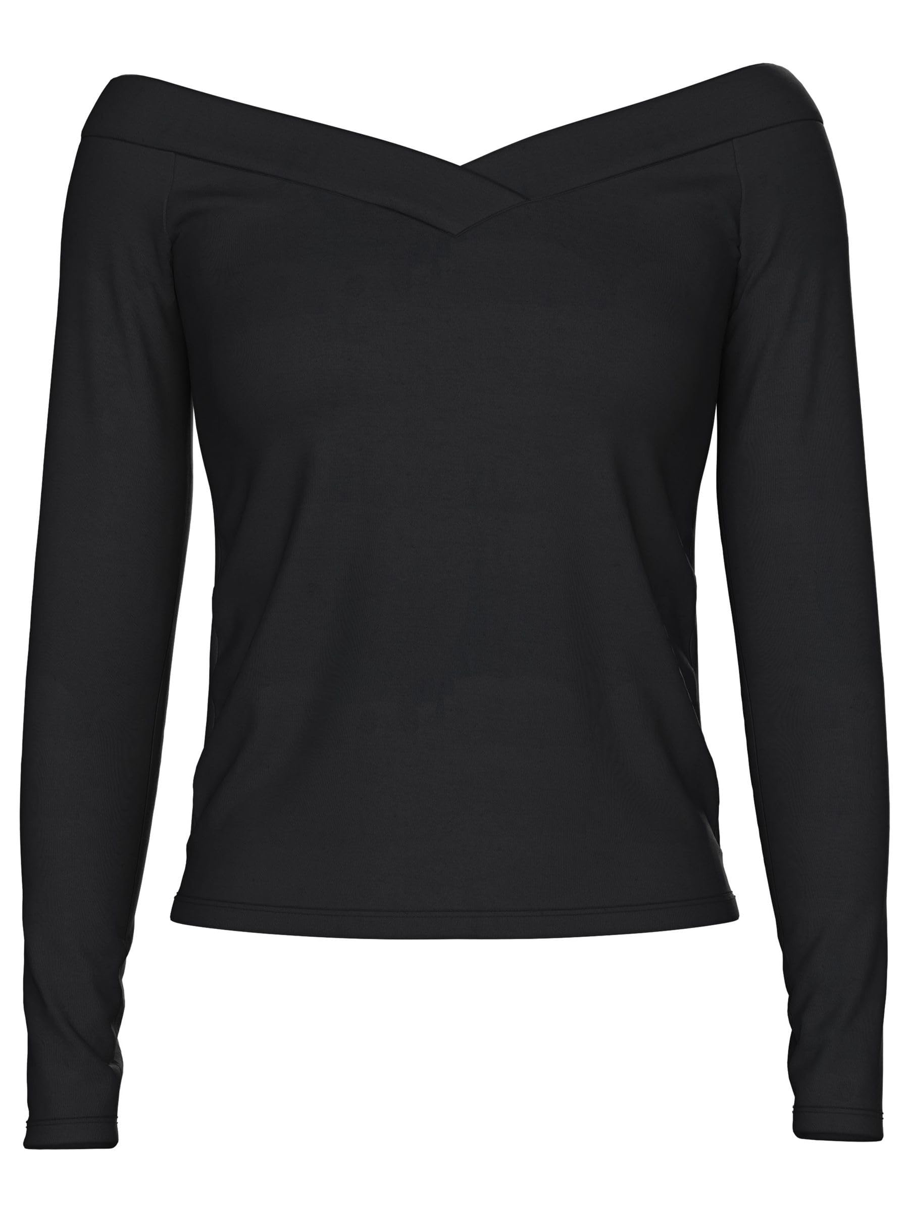 Pieces Pcmaliva top donna maniche lunghe elasticizzato