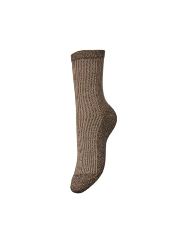 PIECES Pcsebby Glitter Stripe Noos calzini grigio tortora