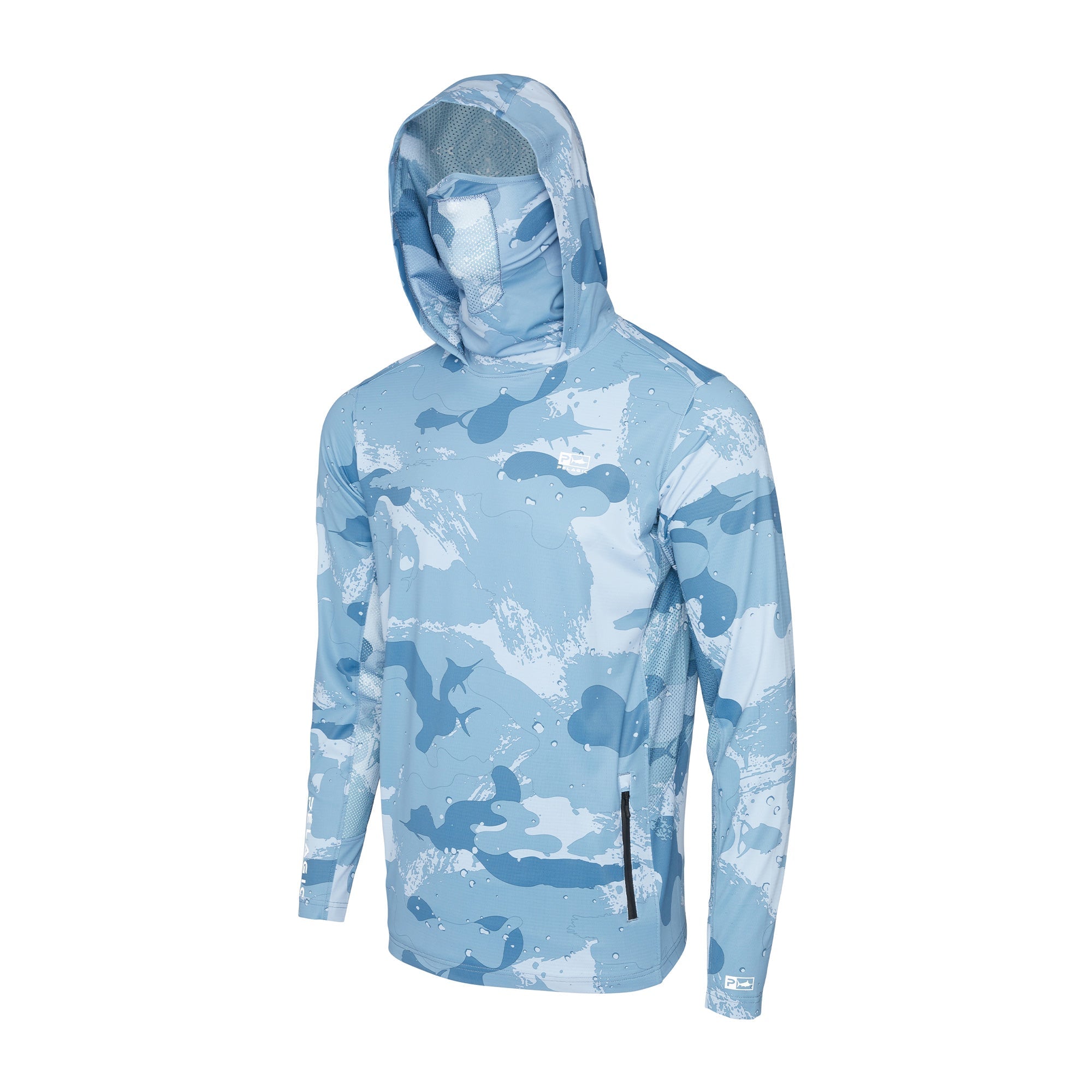PELAGIC Exo-Tech felpa con cappuccio ardesia UPF 50+