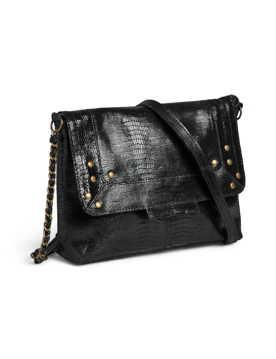 PIECES Pcfelizia Body Cross borsa pelle nera tracolla