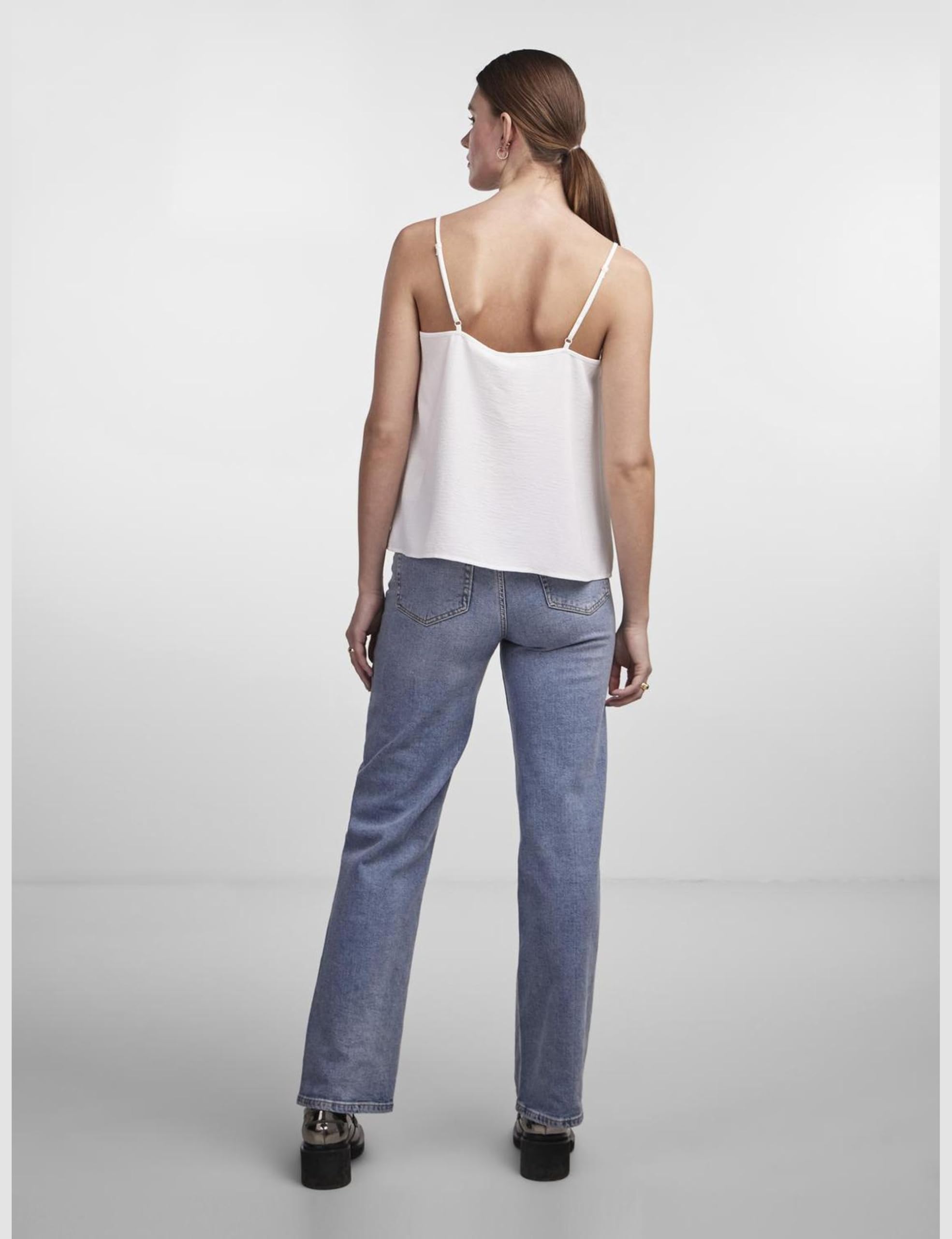PIECES Pctiffany top donna pizzo senza maniche