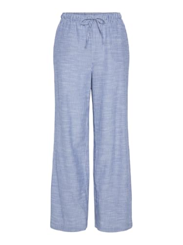 Pieces Pcapia HW Wide Pants pantaloni donna blu a righe