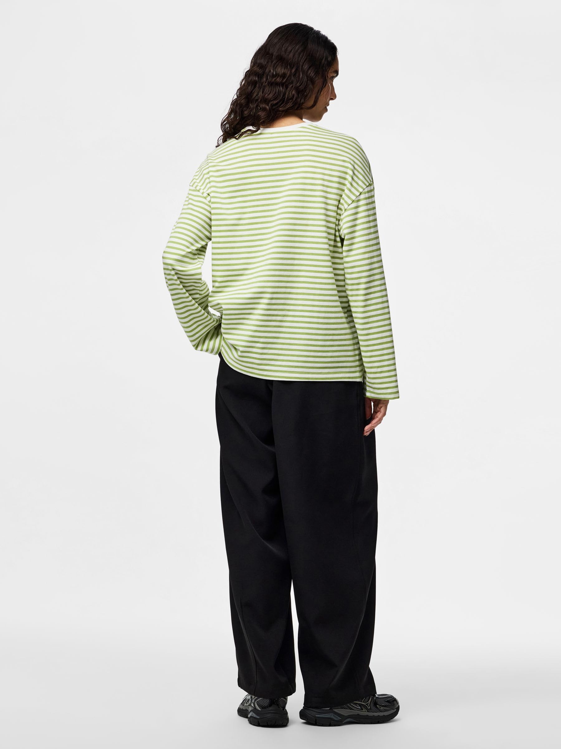 Pieces Sadie Long Sleeve T-Shirt XL maglia cotone oversize
