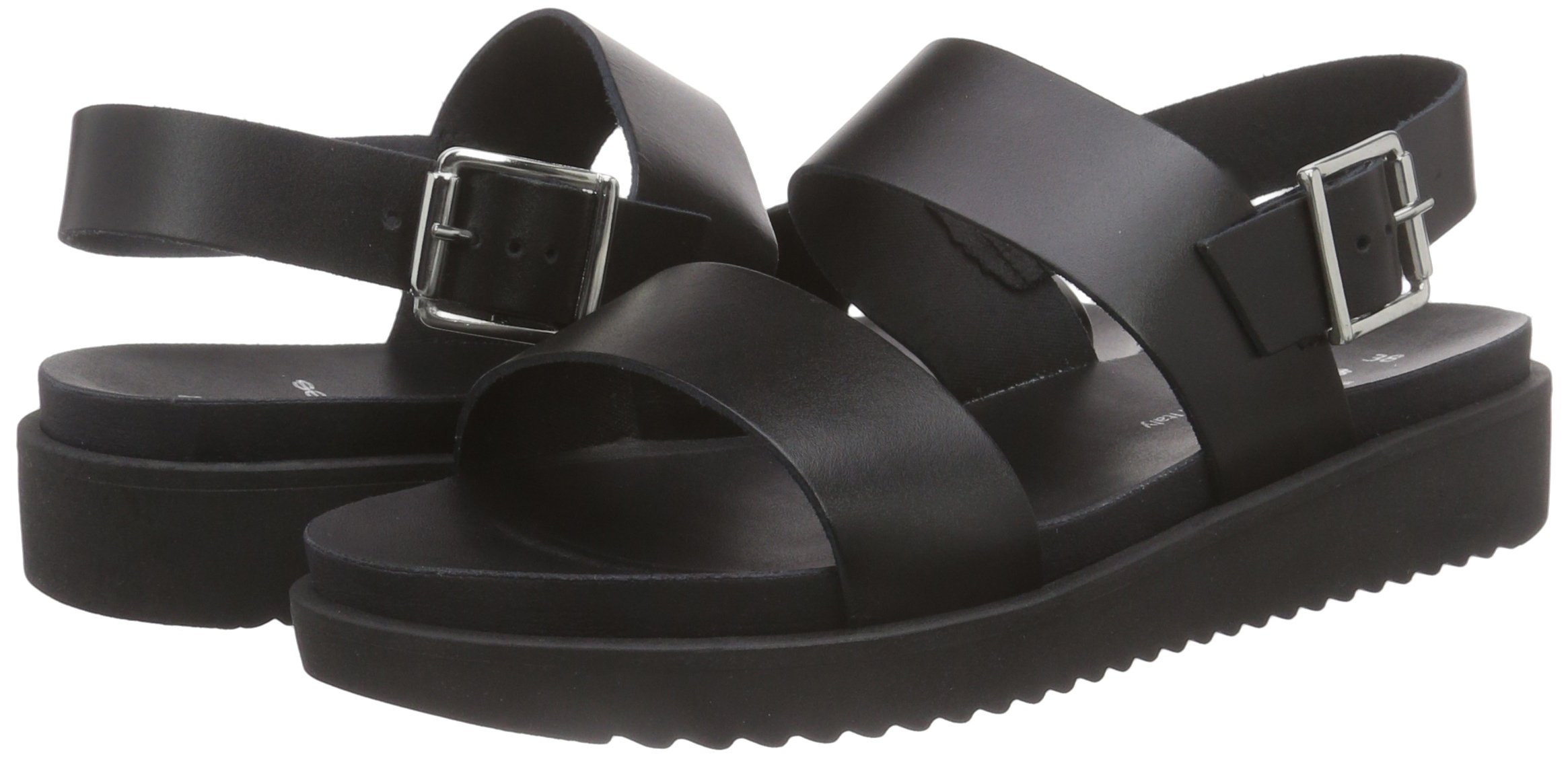 Pieces Psjayde sandali donna plateau pelle fibbia