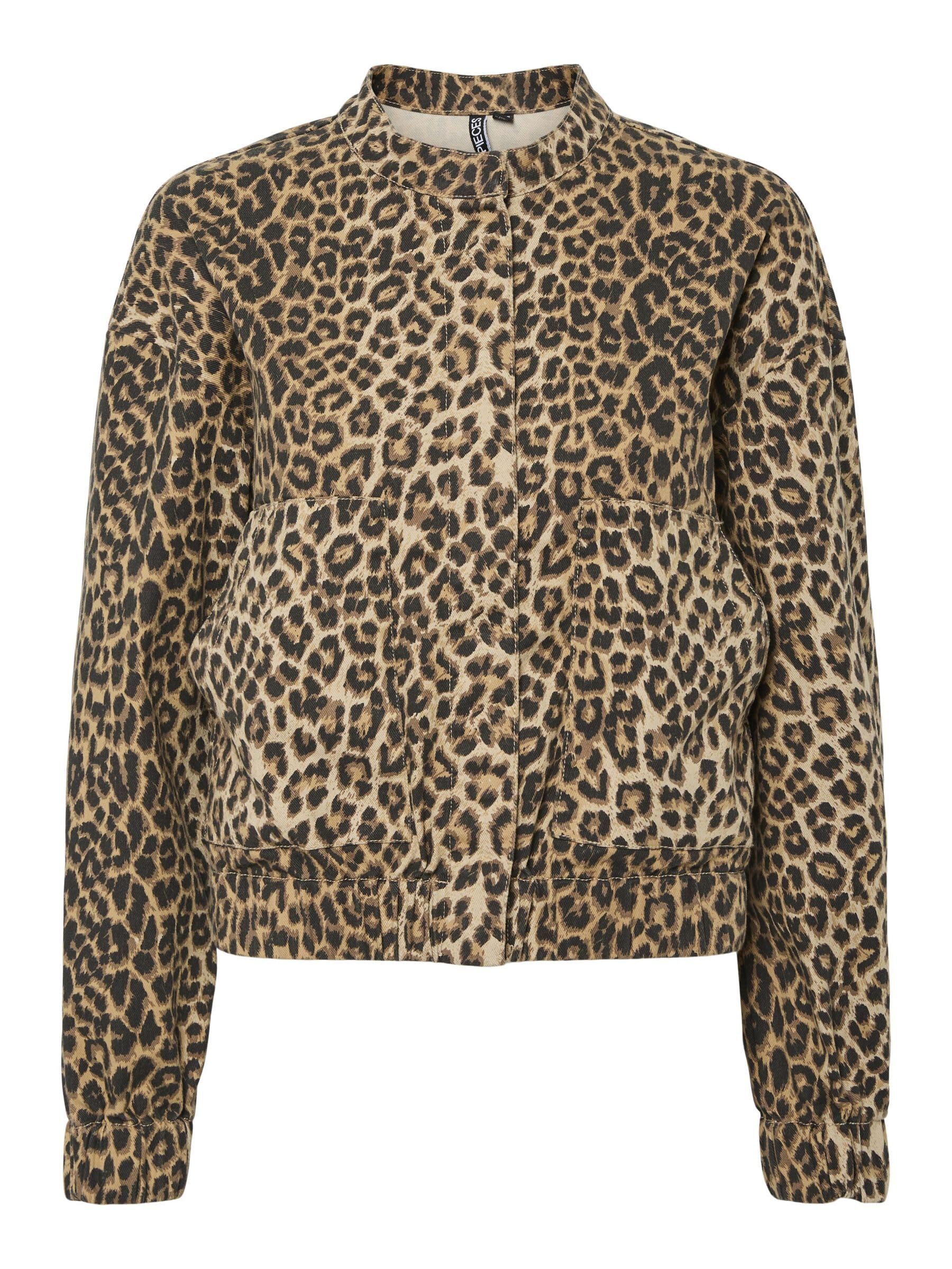 Pieces Pcsalume Bomber Leopard giacca donna S leopardata