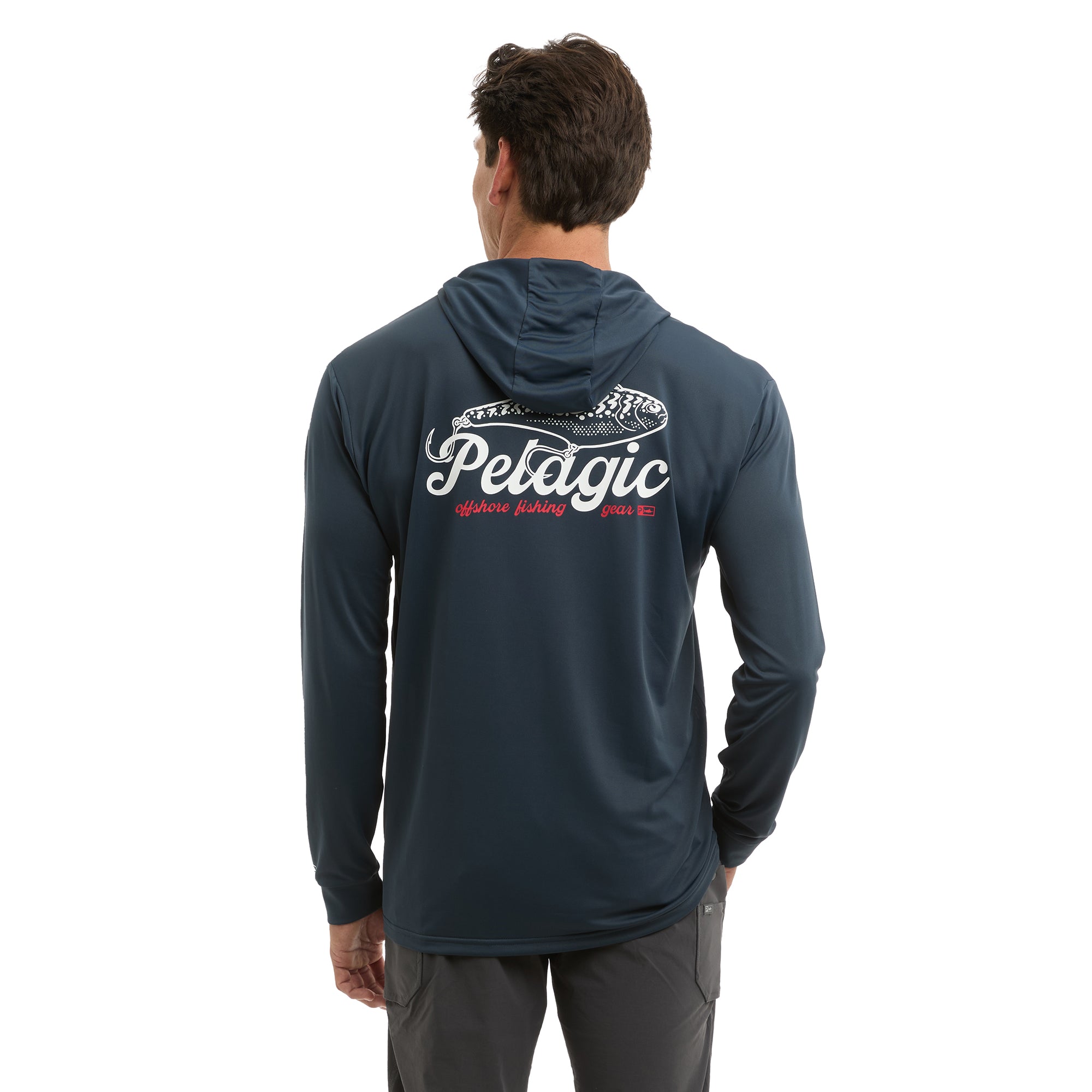 PELAGIC Aquatek Hook Em maglia pesca blu navy UPF 50+