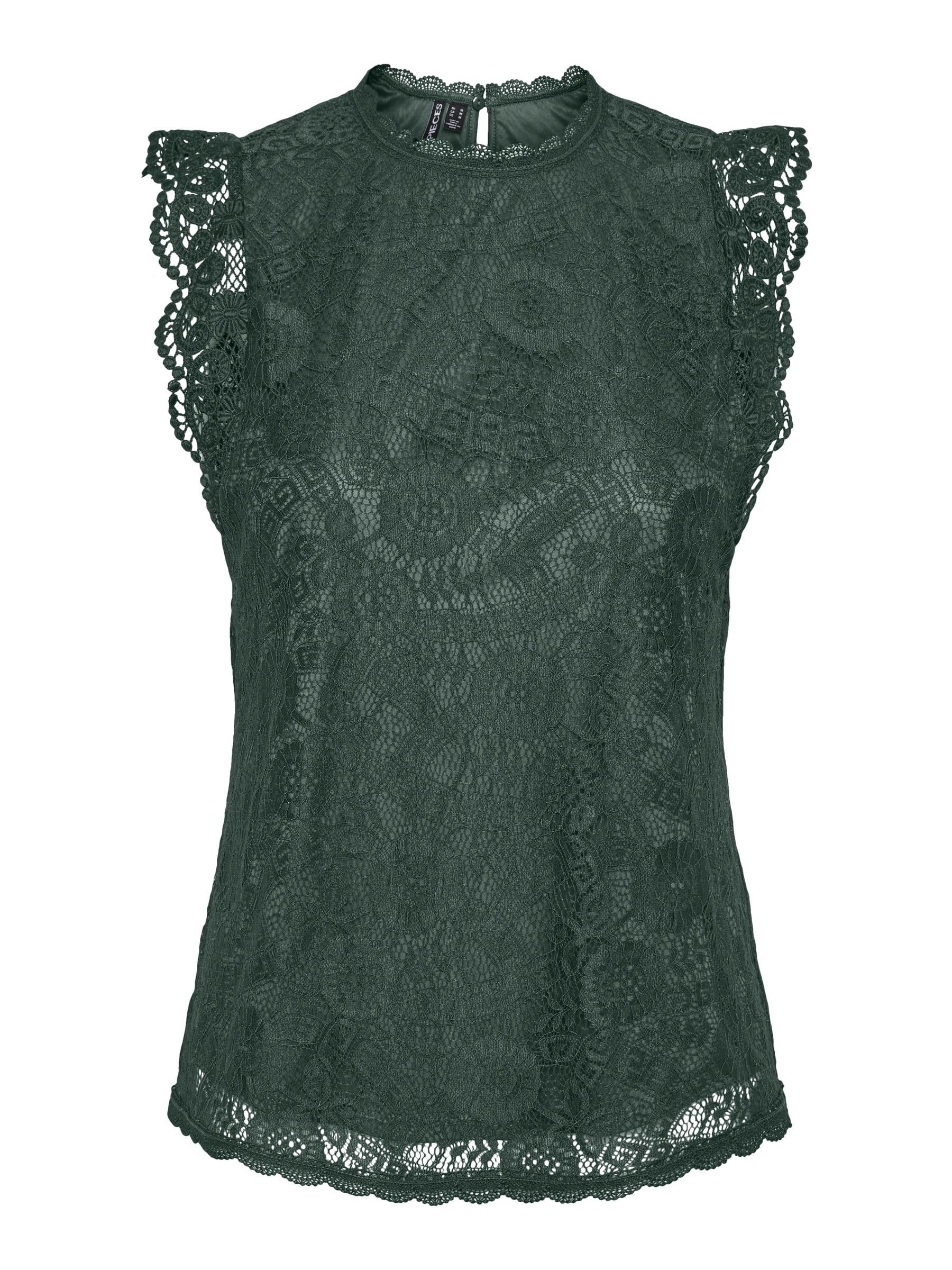 Pieces Pcolline Lace top donna pizzo nero