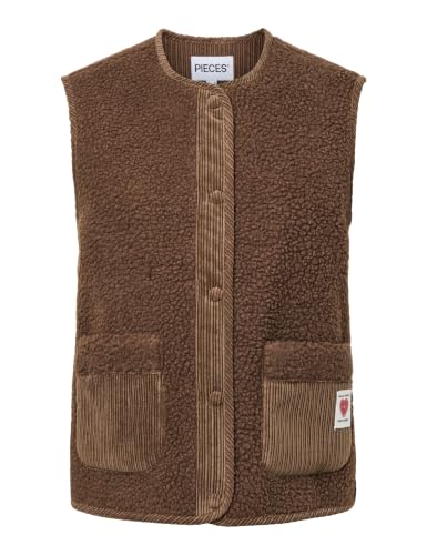 Pieces Pcanastacia Teddy Vest BC gilet donna teddy