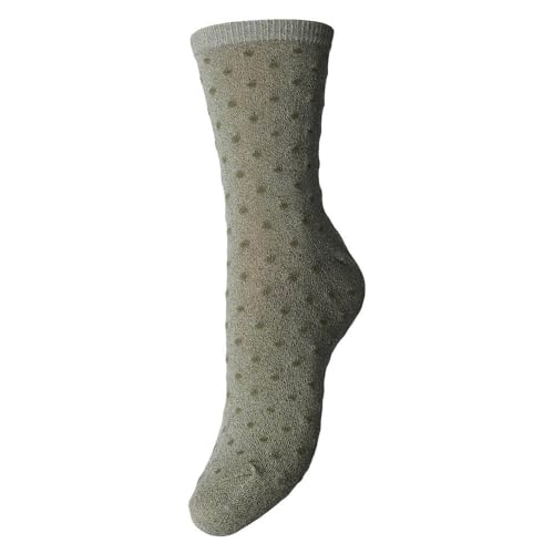 PIECES Pcsebby Glitter Long Pattern Noos calzini tè taglia unica