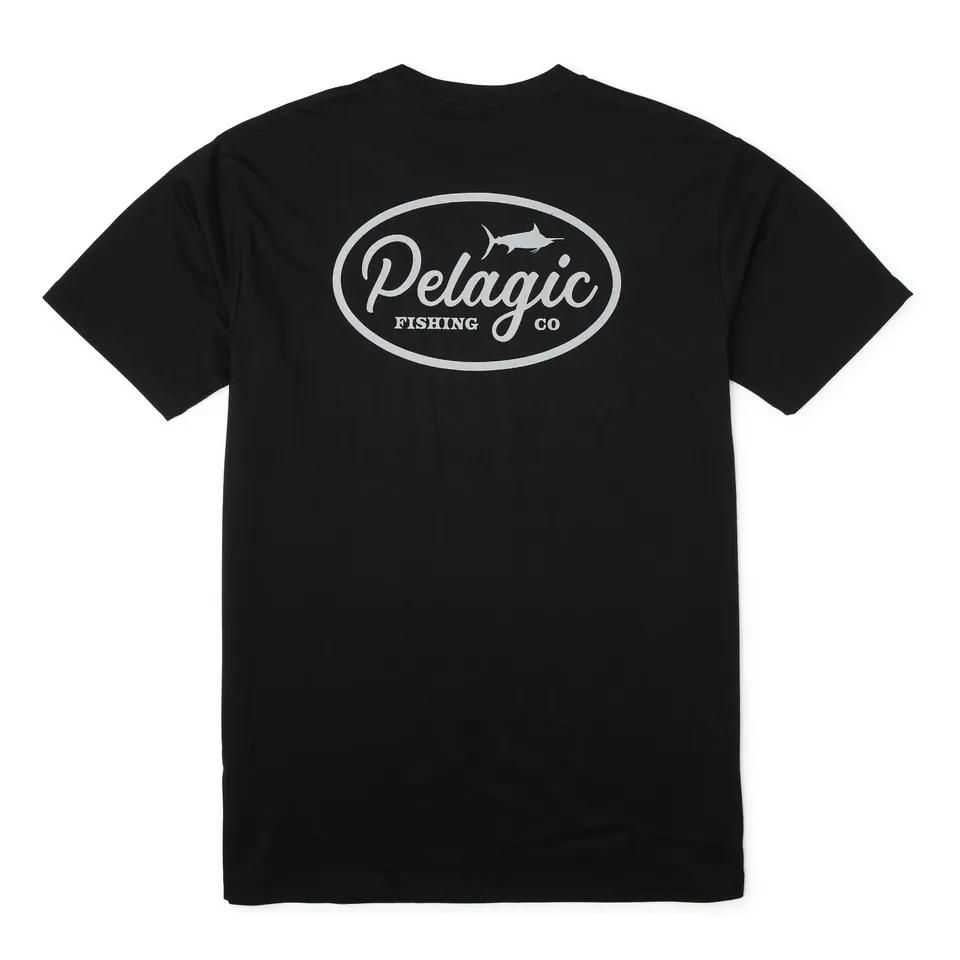 Pelagic Circled t-shirt uomo nera in cotone