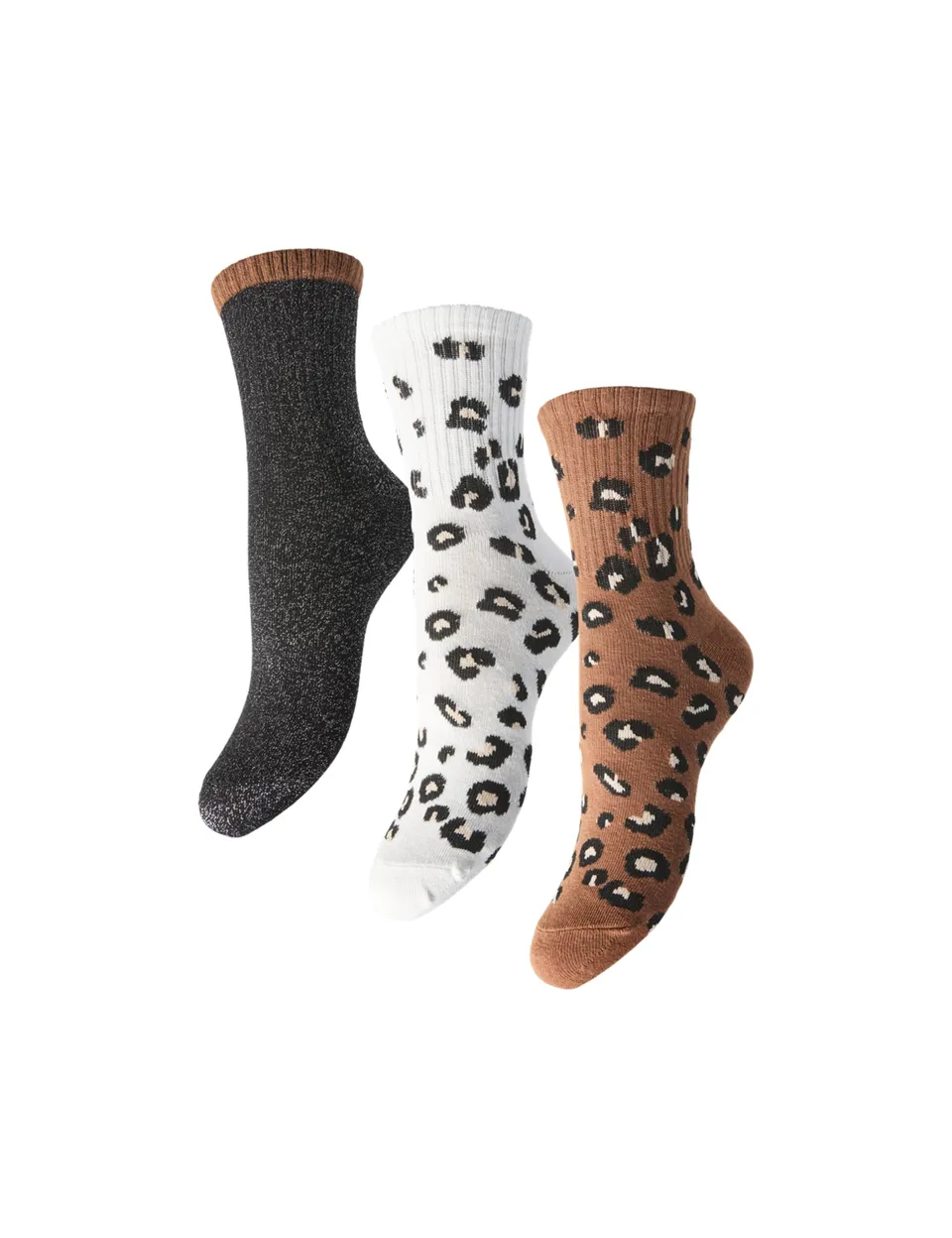 Pieces Pcprima Animal calzini donna 3 pack cotone