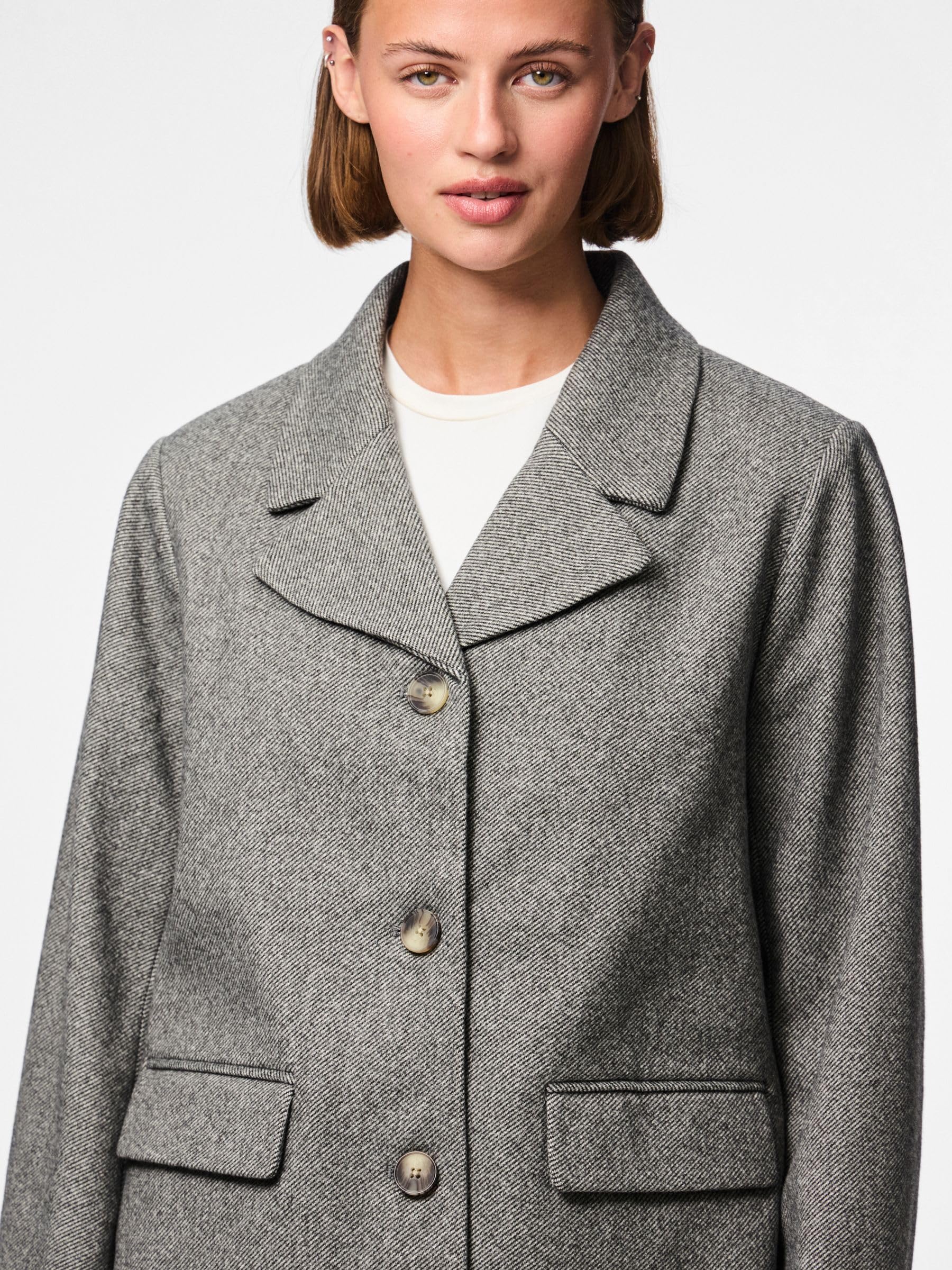Pieces Pcbianca LS Blazer giacca donna nera taglia M