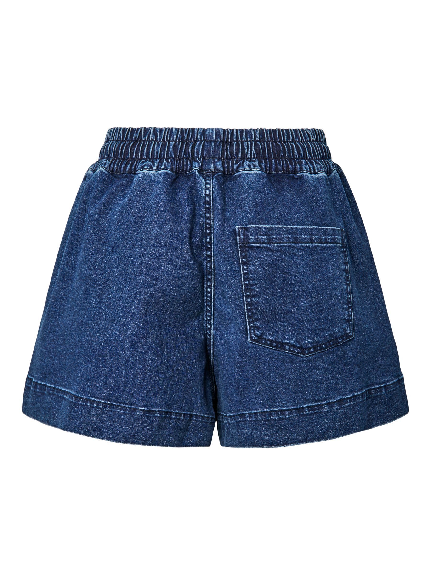 Pieces Pcbillo HW Pull Up pantaloncini jeans donna L blu scuro