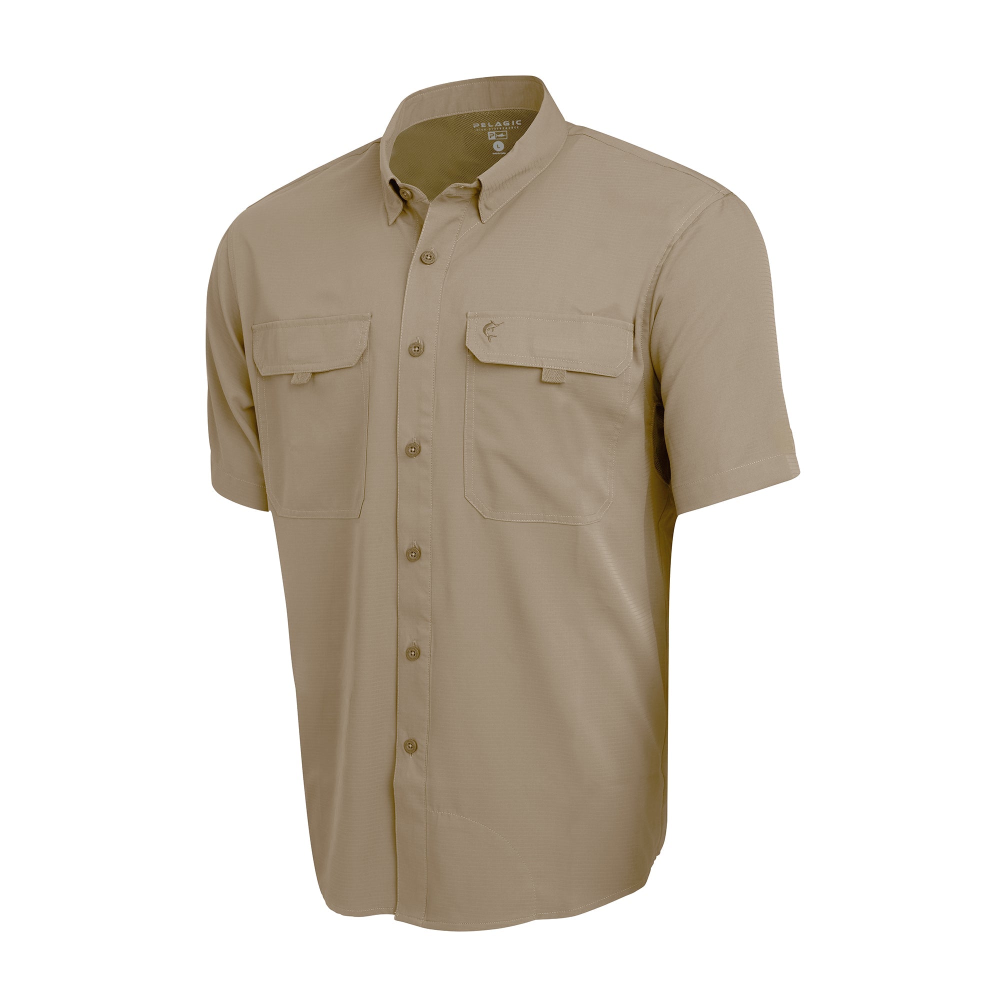 Pelagic Keys camicia pesca uomo kaki scuro UPF 50+
