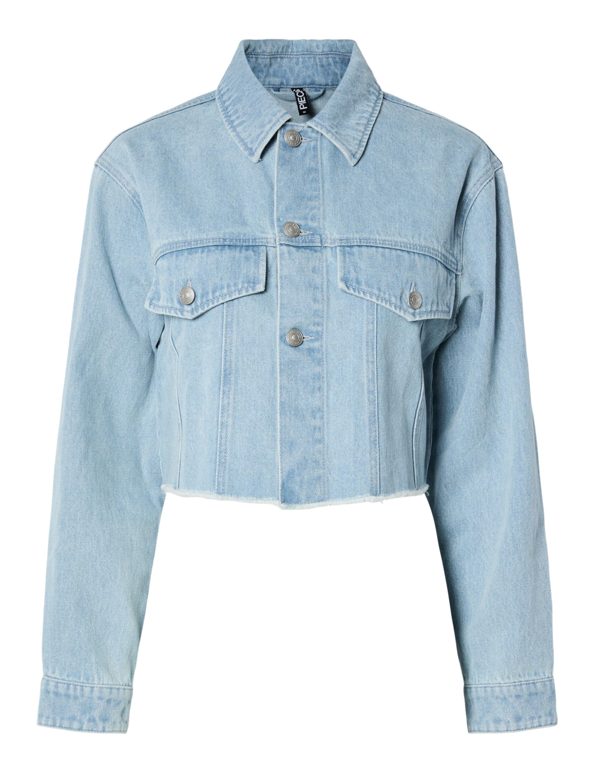 Pieces Pcfay Giacca Denim Cropped M Mix Blu Chiaro