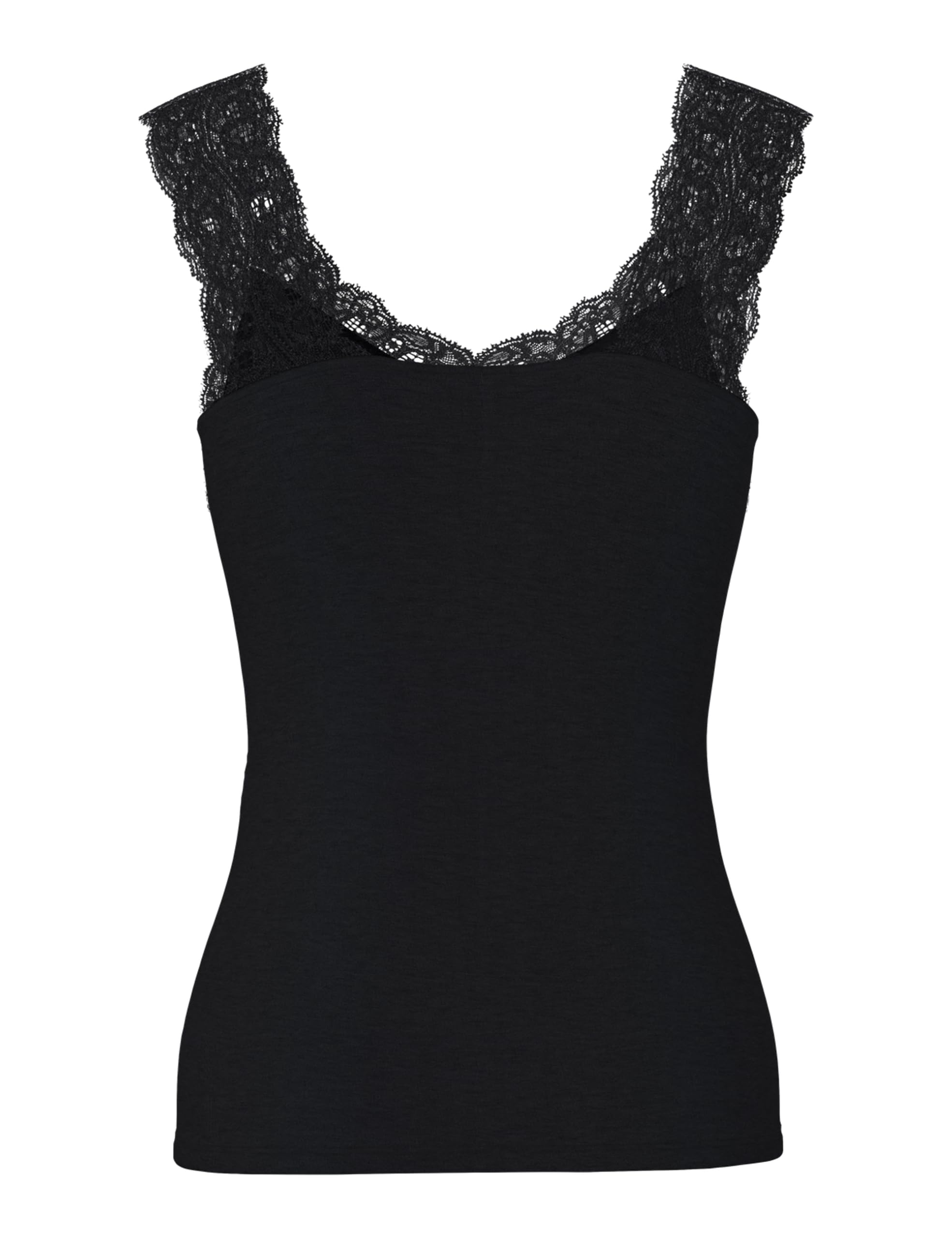 Pieces Pcbarbera Lace top donna nero in pizzo