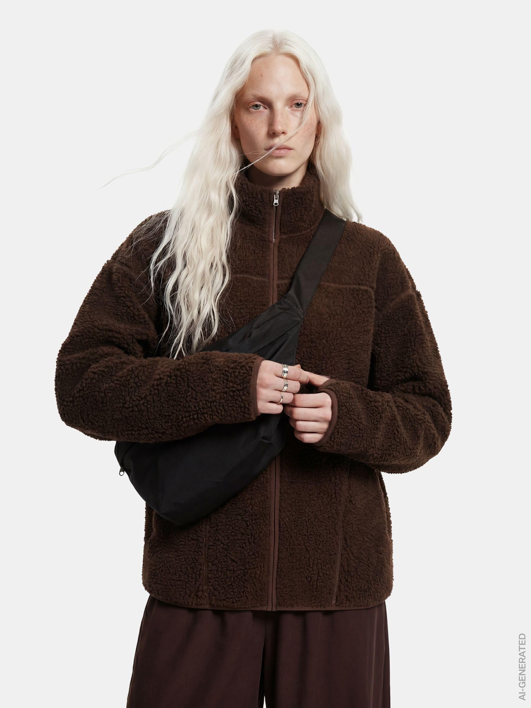 PIECES Sadia PCSADIA giacca teddy donna hot fudge