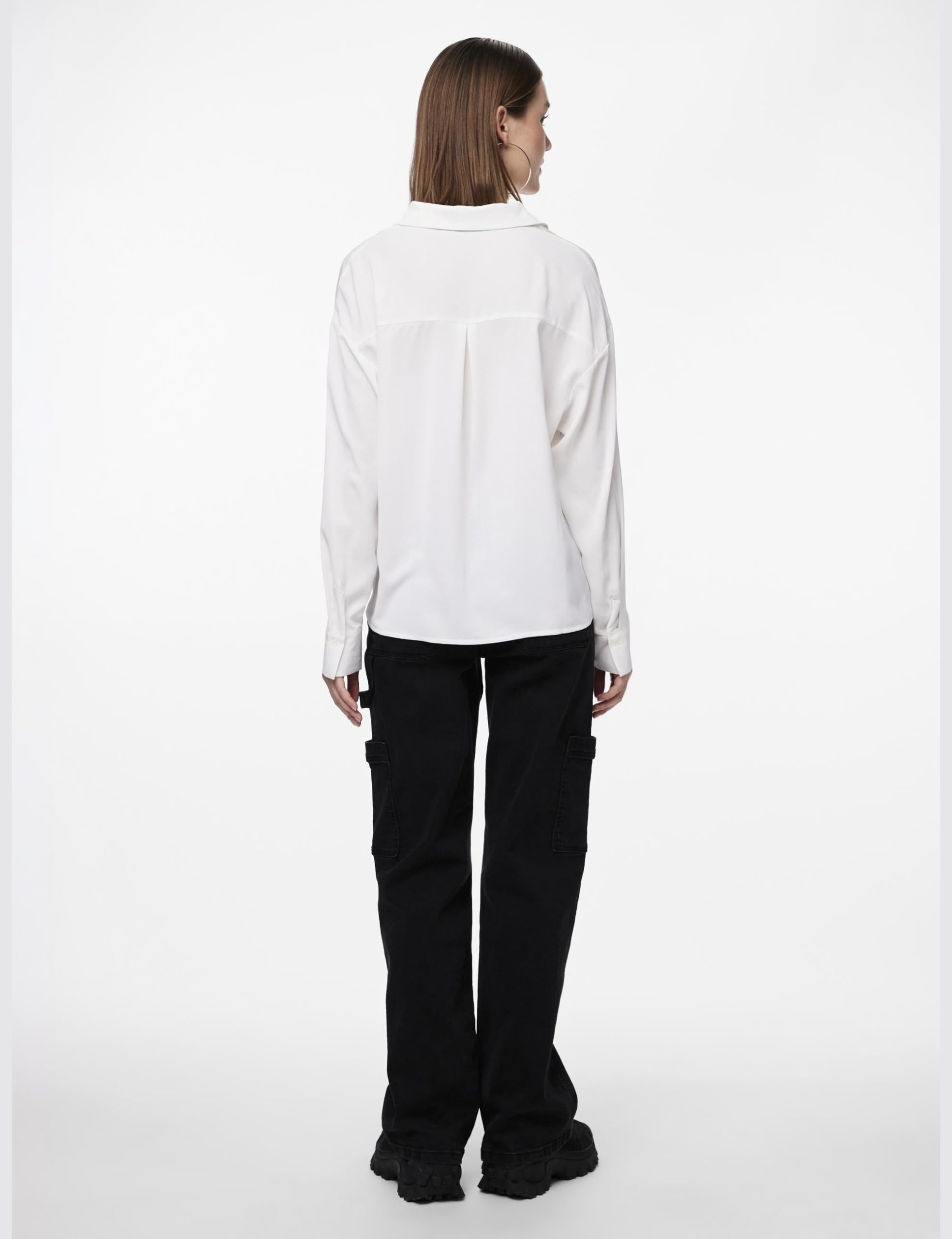 Pieces Pcfranan LS Shirt Noos BC camicia donna