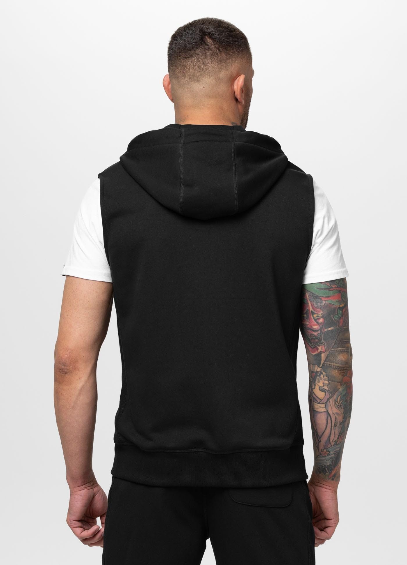 Pitbull Badger gilet uomo con cappuccio zip senza maniche