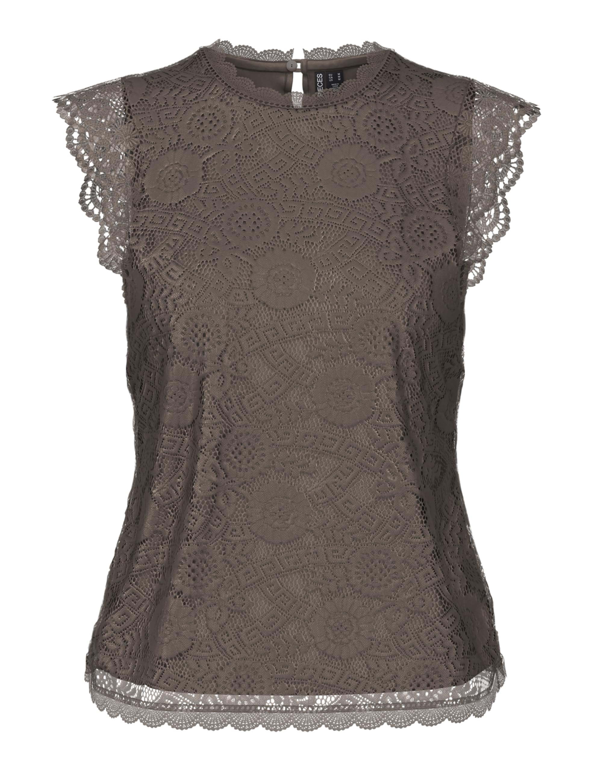 Pieces Pcolline Lace top donna pizzo nero